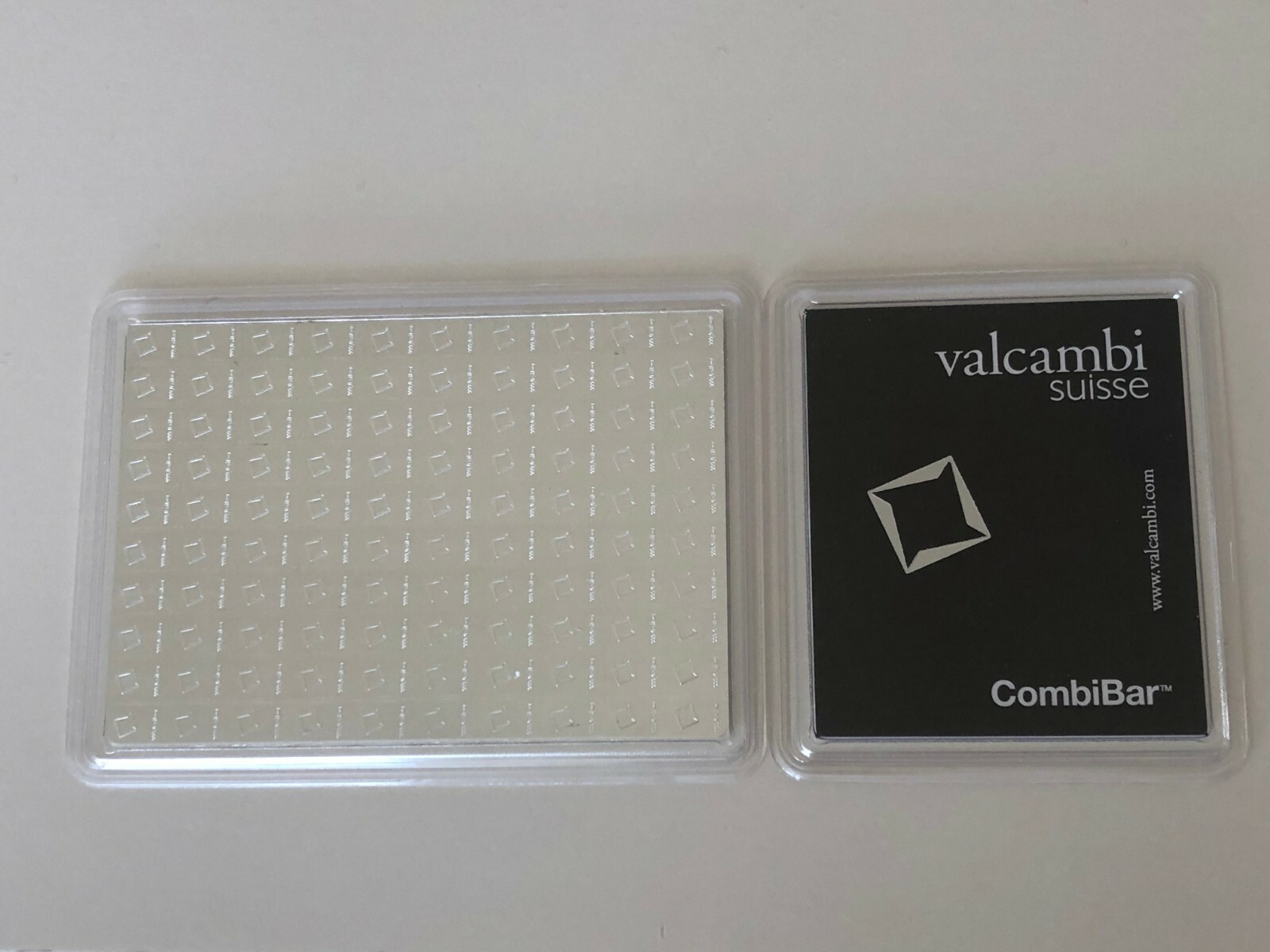 100 x 1-Gram SILVER 999 PURE Valcambi Combibar Swiss Bullion