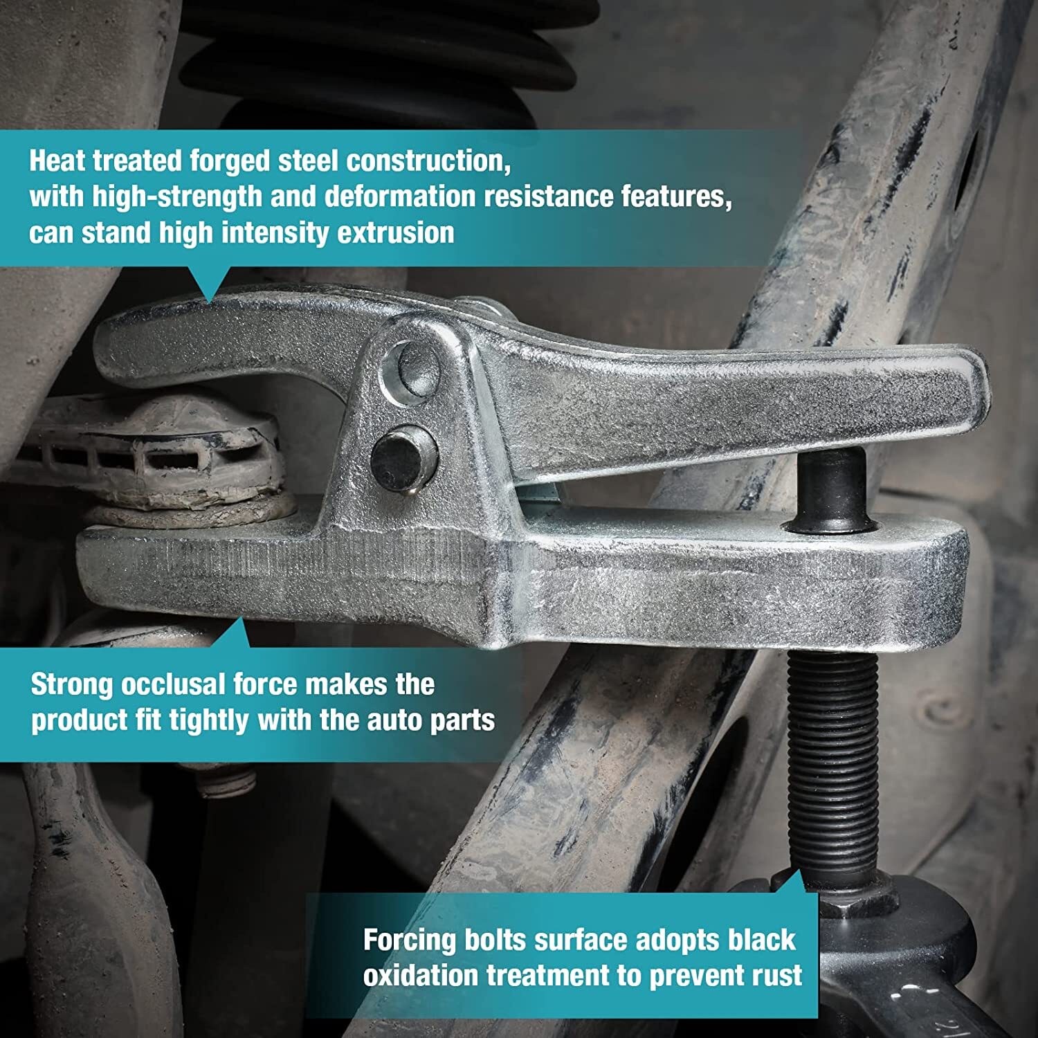 DURATECH Ball Joint Separator Pitman Arm Puller Tie Rod End 5PCS Tool Set w/Case