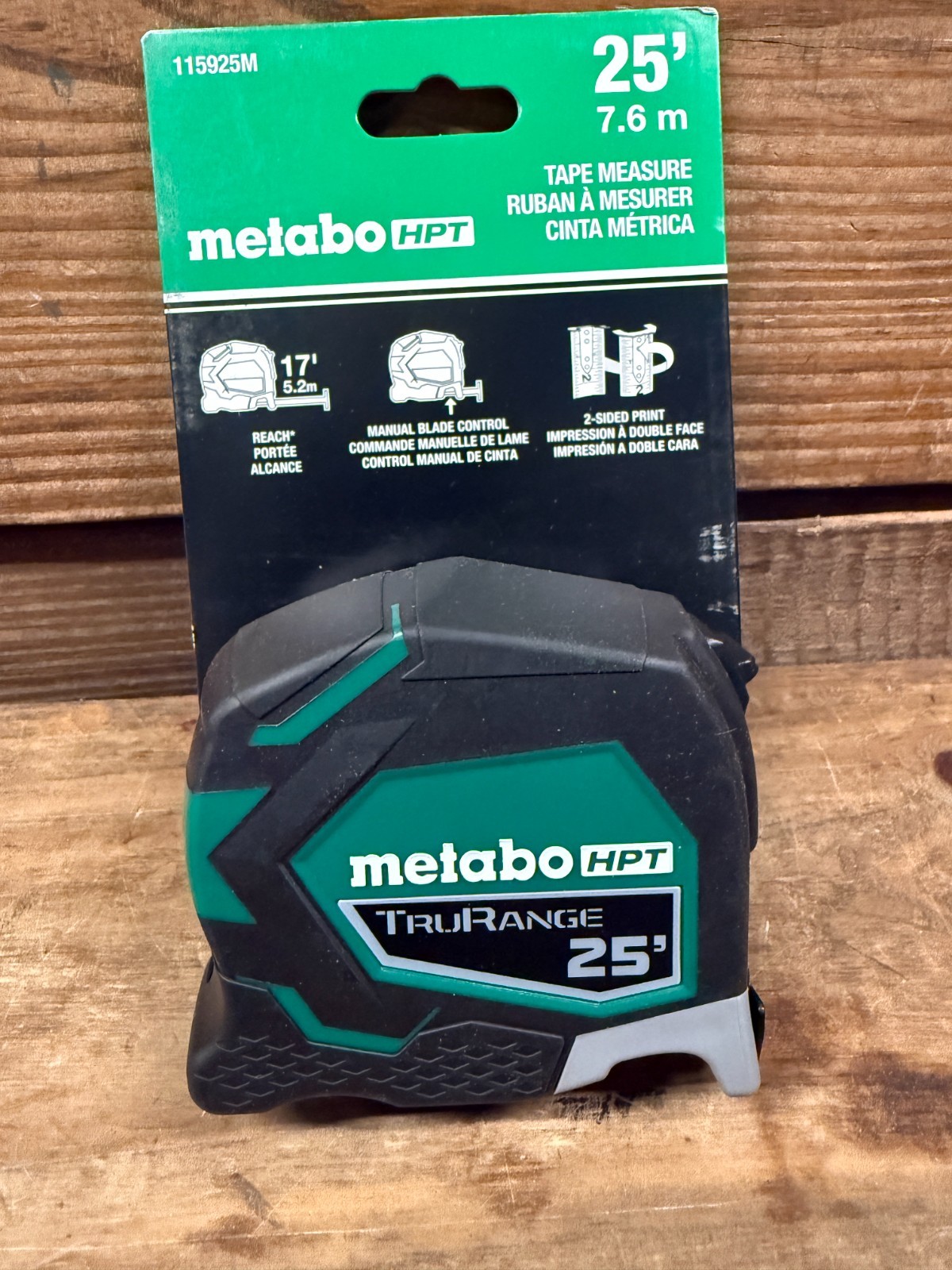 Metabo HPT 25' TruRange Tape Measure 2 Sided Print 17' Reach (Qty)
