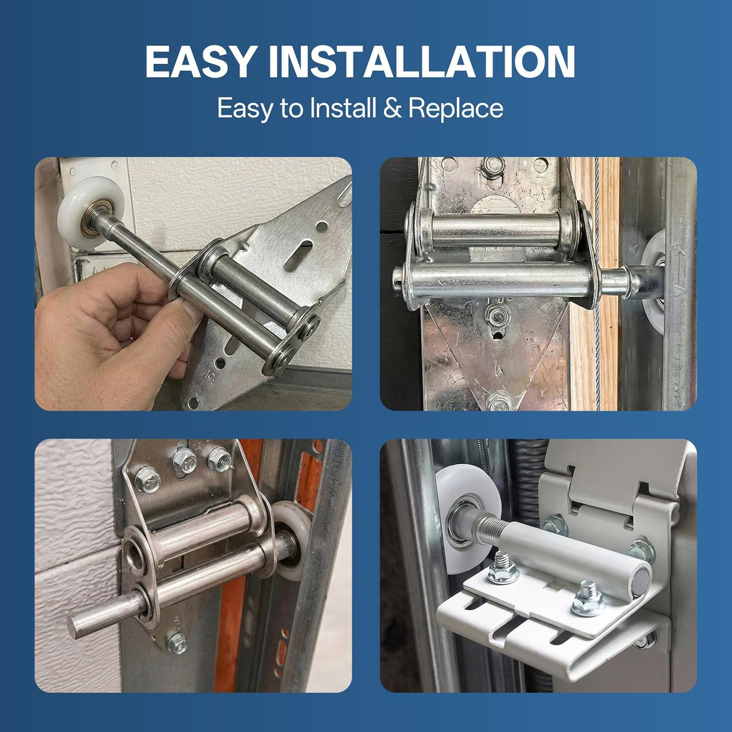 Terpheety Nylon Garage Door Rollers 10 Pack - 2" Quiet Garage Door Wheels Replac