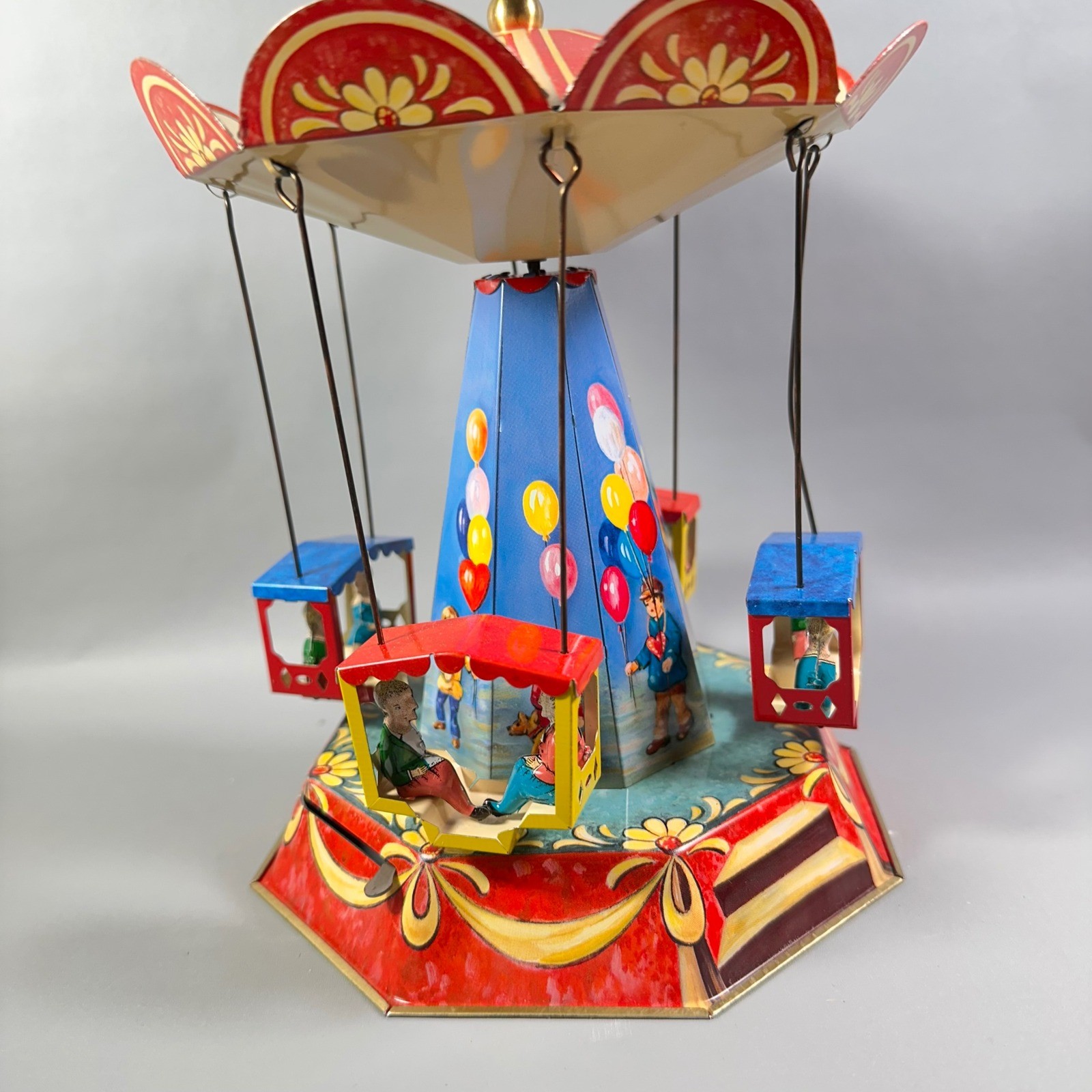 German Tin Toy Carousel Wagner Brunn 2002 Reproduction Carrousel w/Box Vintage