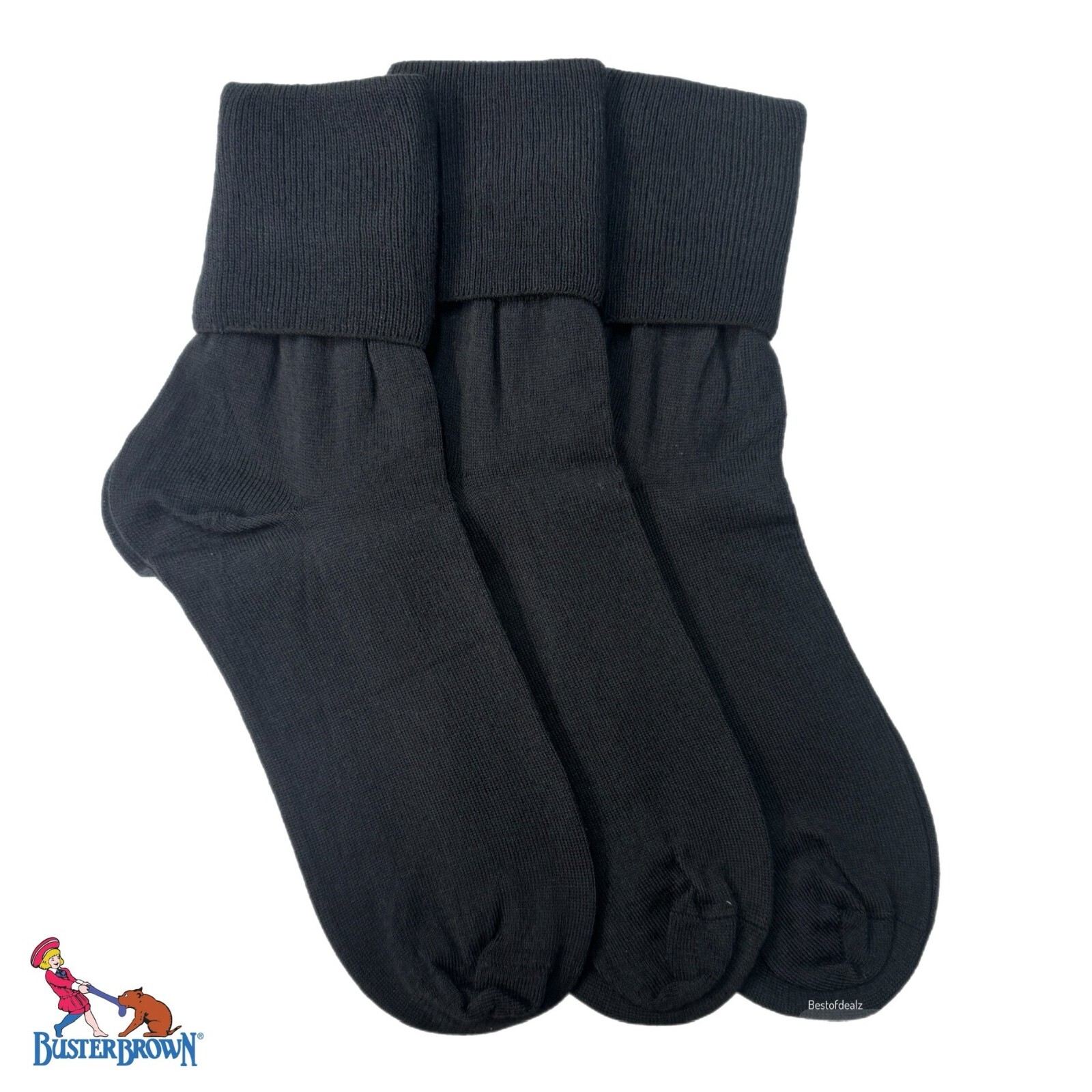 BUSTER BROWN Womens Cotton Socks Bobby Socks 100% Cotton Ankle Socks for Women