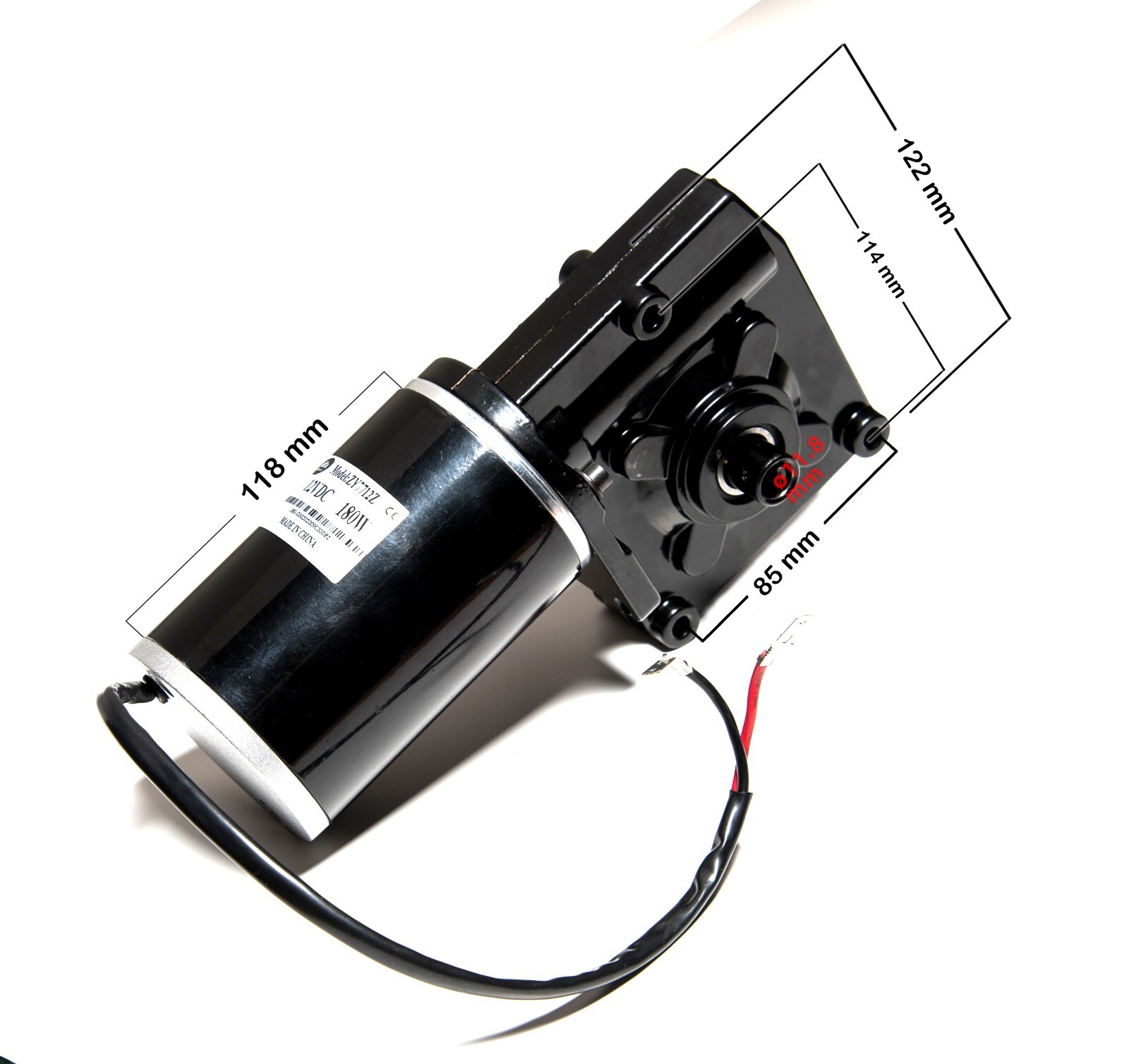 Motor Golf Cart Motor Mobility Scooter Dual Side ZY7712Z Unite 180W 12V 140 RPM