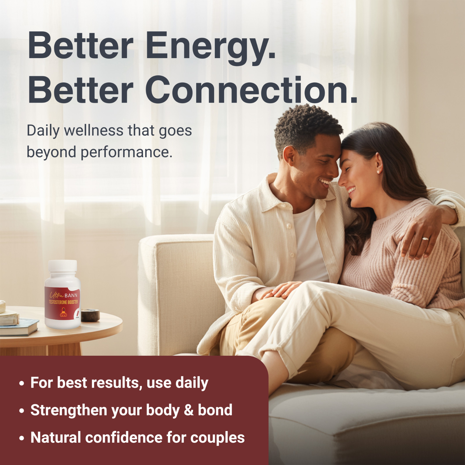 Ultra Bann Vitality Booster for Men – 15 Caps| Natural Testosterone Support