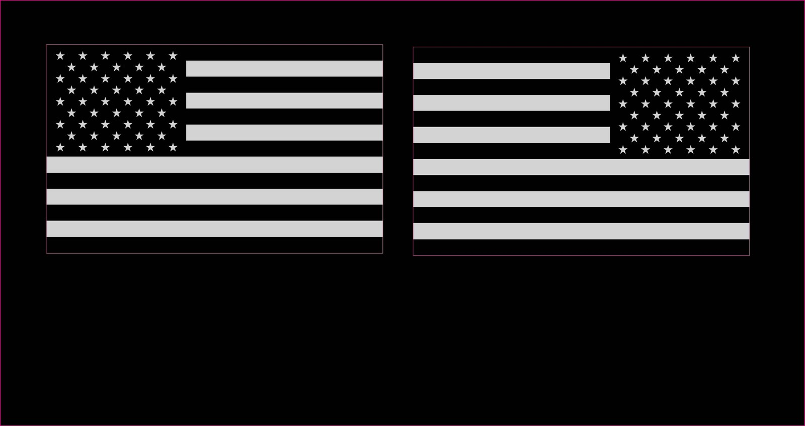USA Subdued American Flags LH/RH (2) Decal Stickers United States 2.5" x 4" p525