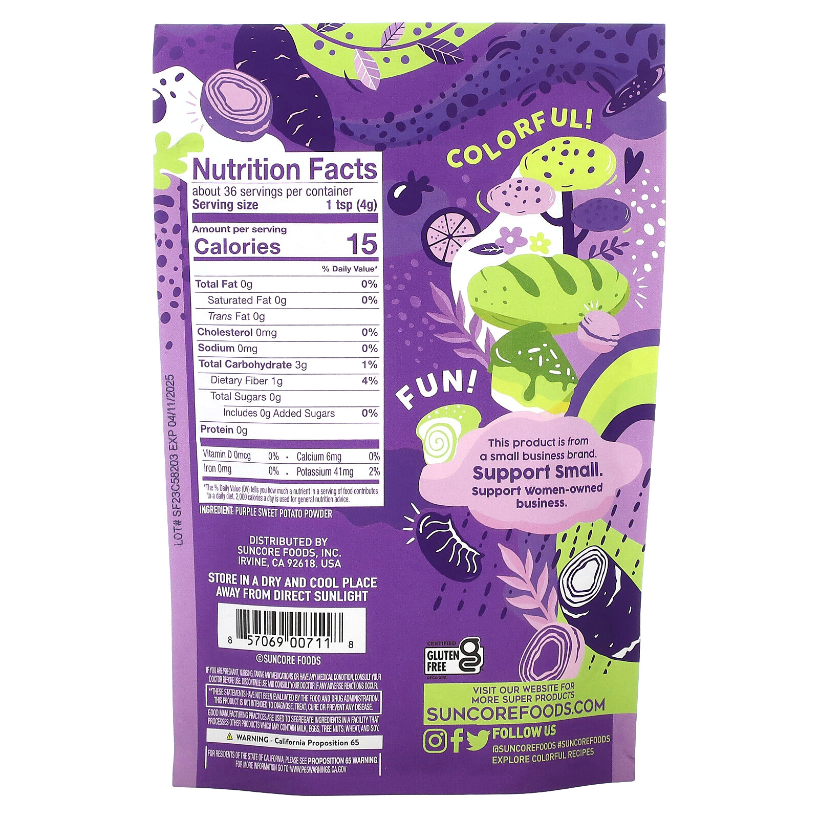 Purple Sweet Potato, Supercolor Powder, 5 oz (142 g)