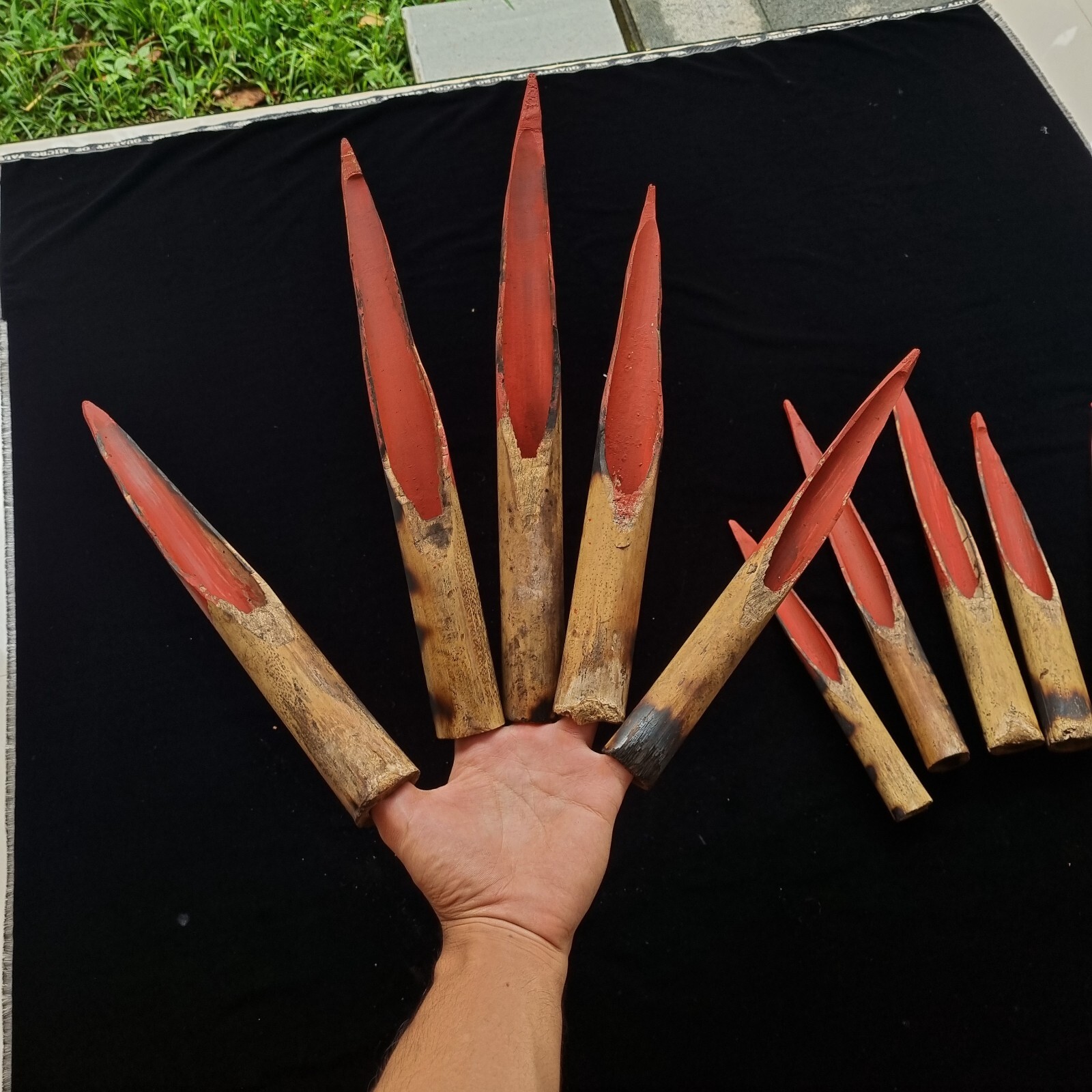 Asmat Bamboo Asaro Claws Mudmen Headhunter Papua New Guinea Carved Wooden Art