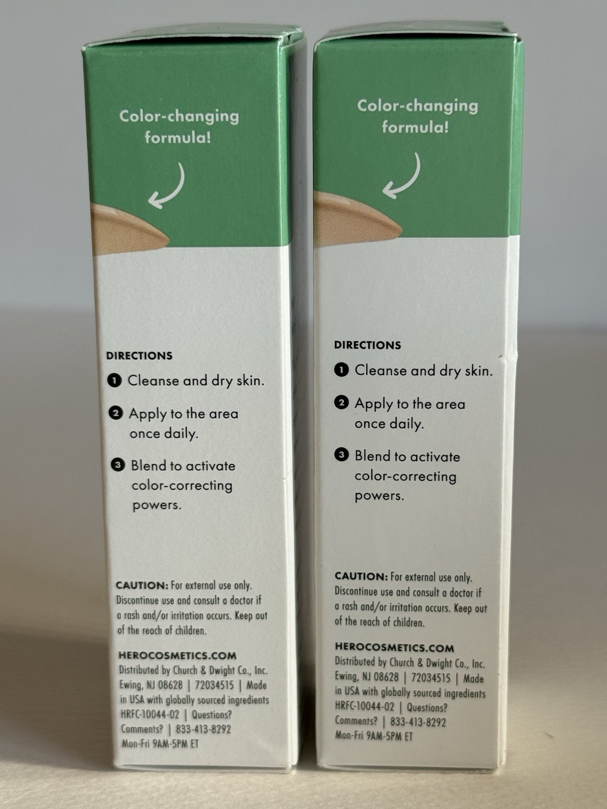 2X Hero Rescue Balm +Red Correcting Green Cream 15ML Each(SAME AS PICTURE)