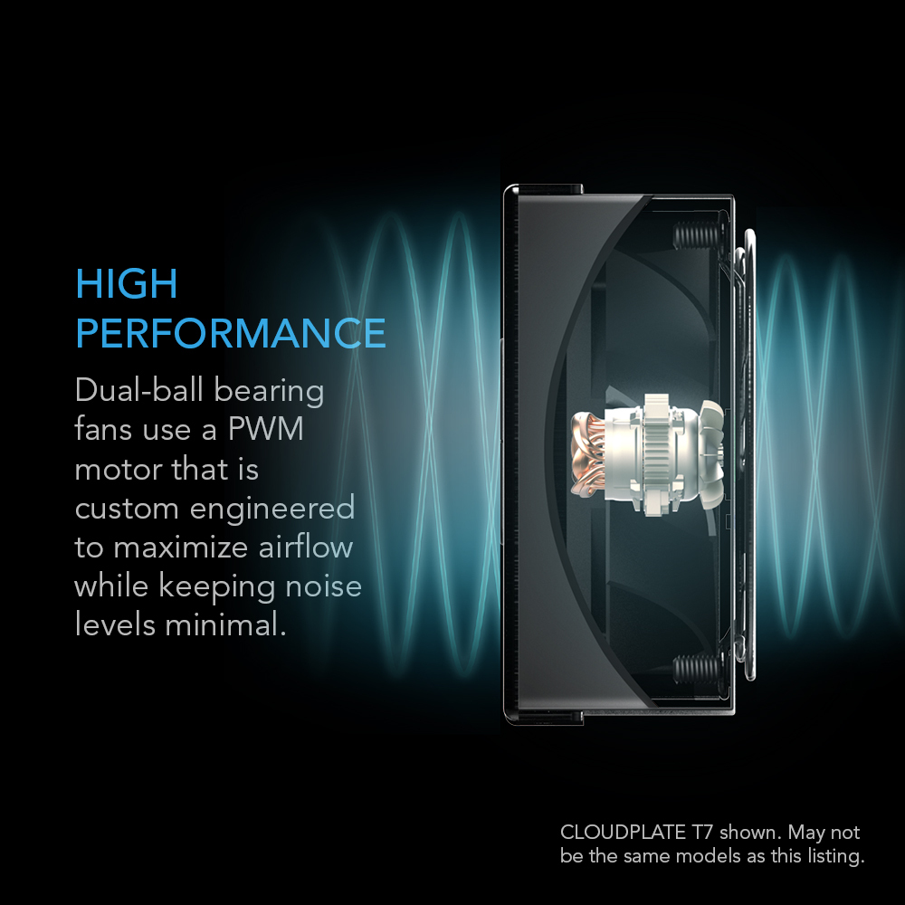 CLOUDPLATE T9-N , Rack Mount Cooling Fan Panel 3U Intake, AV Equipment 19" Rack