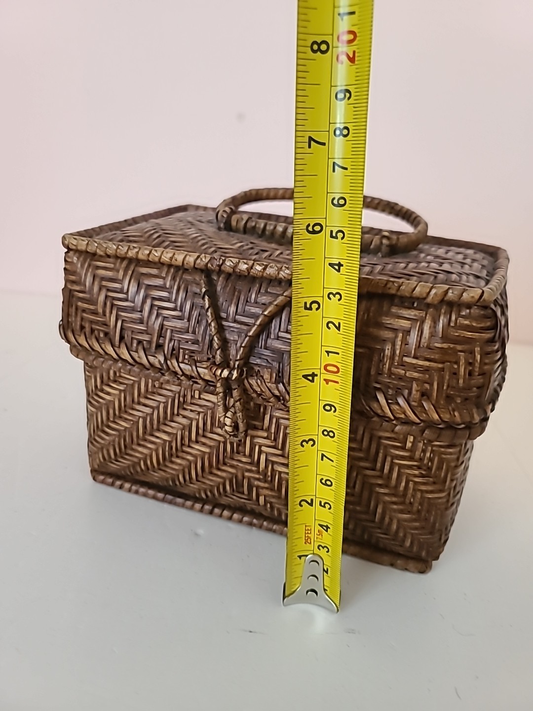 Vintage MCM 70s Wicker Purse Basket