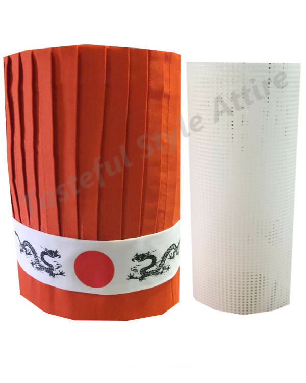 Popular and High-Quality Hibachi Chef Tall Hat Set, Orange chef hat set, NEW