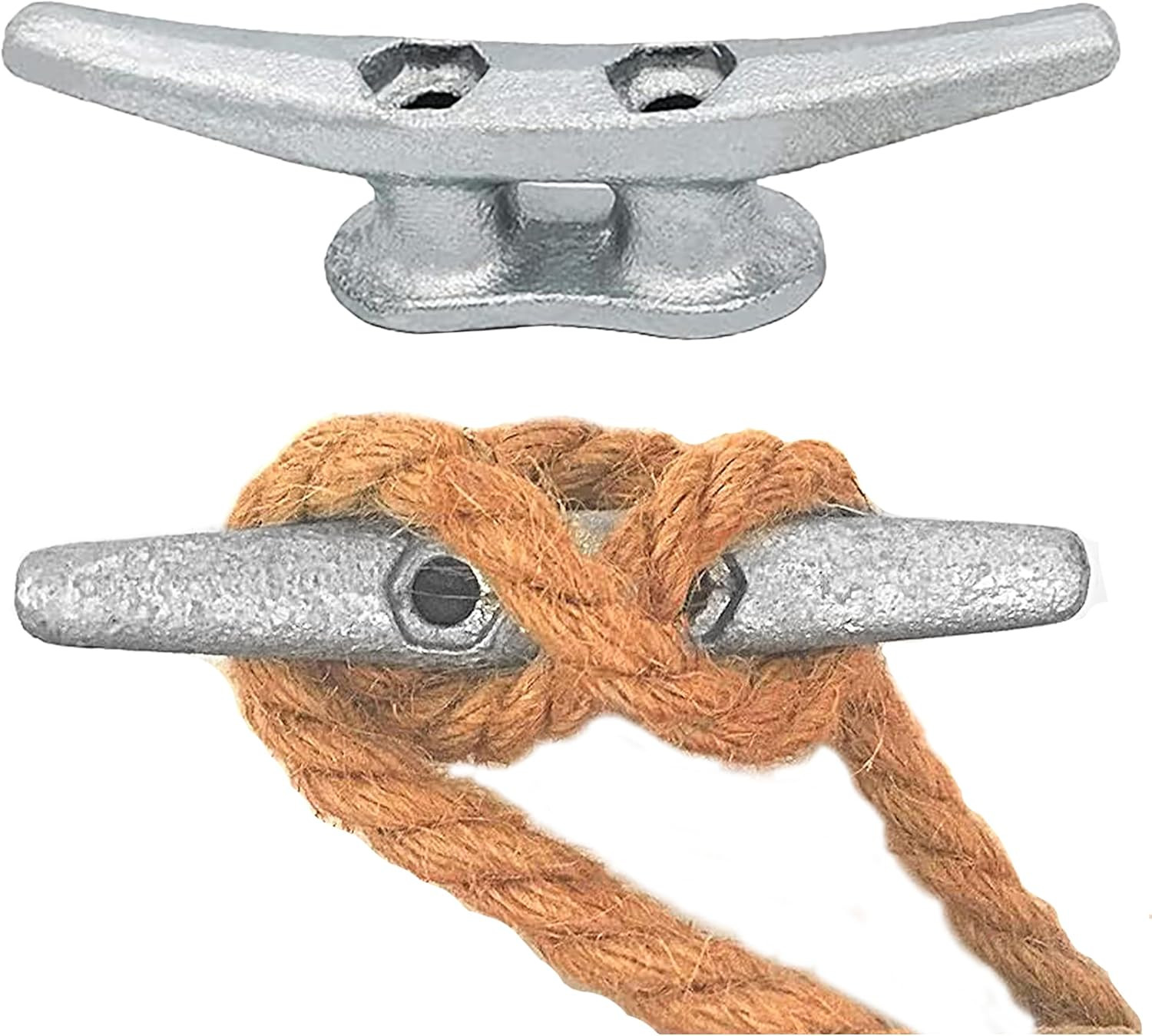 Cast Iron Dock Cleats 4 Inch Small Boat Cleats Galvanized Marine Grade Rope Clea