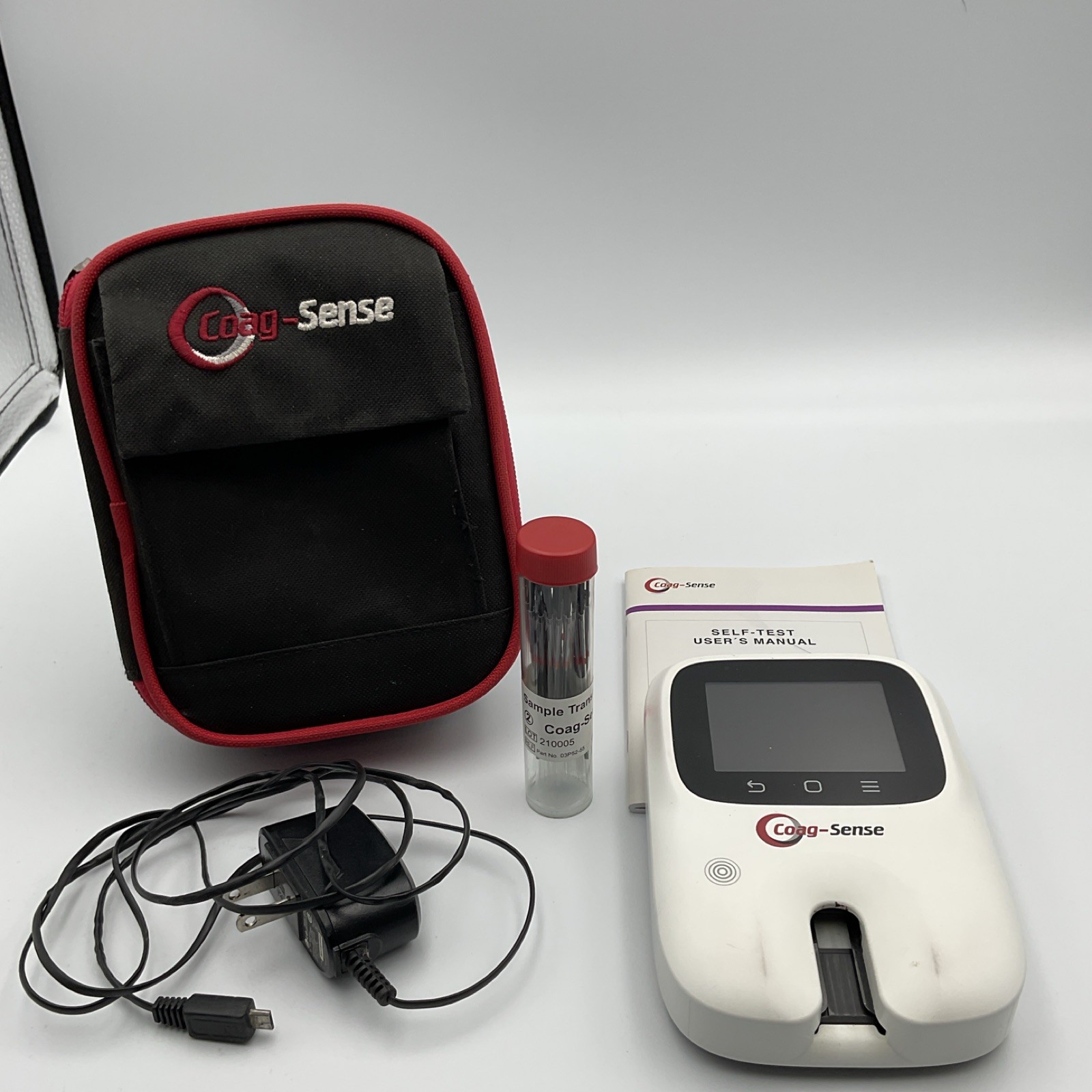 Coag-Sense Electronic Monitor Digital Blood Device w/ Carry Case & Accessories
