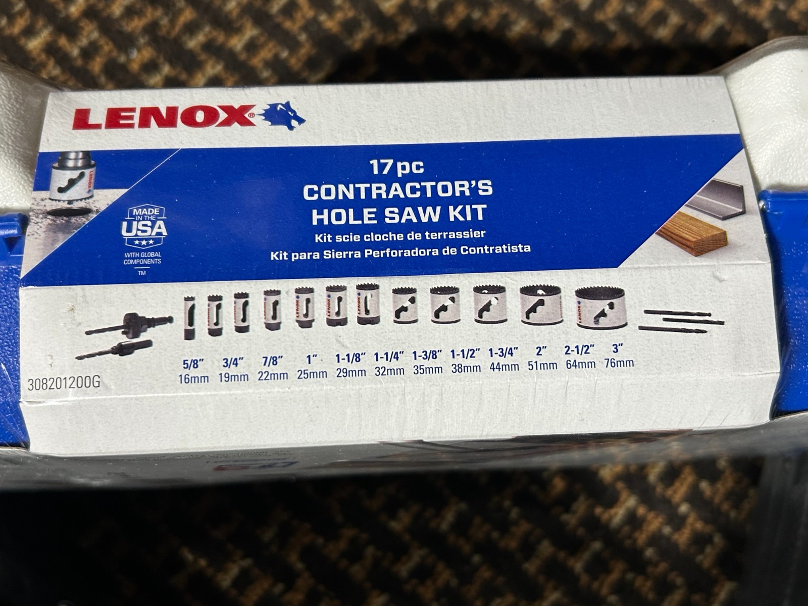 MADE IN USA Lenox Contractor's Speed Slot 308201200G 17-Piece Hole Saw Kit