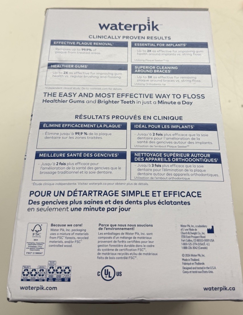 Waterpik Aquarius WP-660 Corded Electric Water Flosser - White- Sealed!