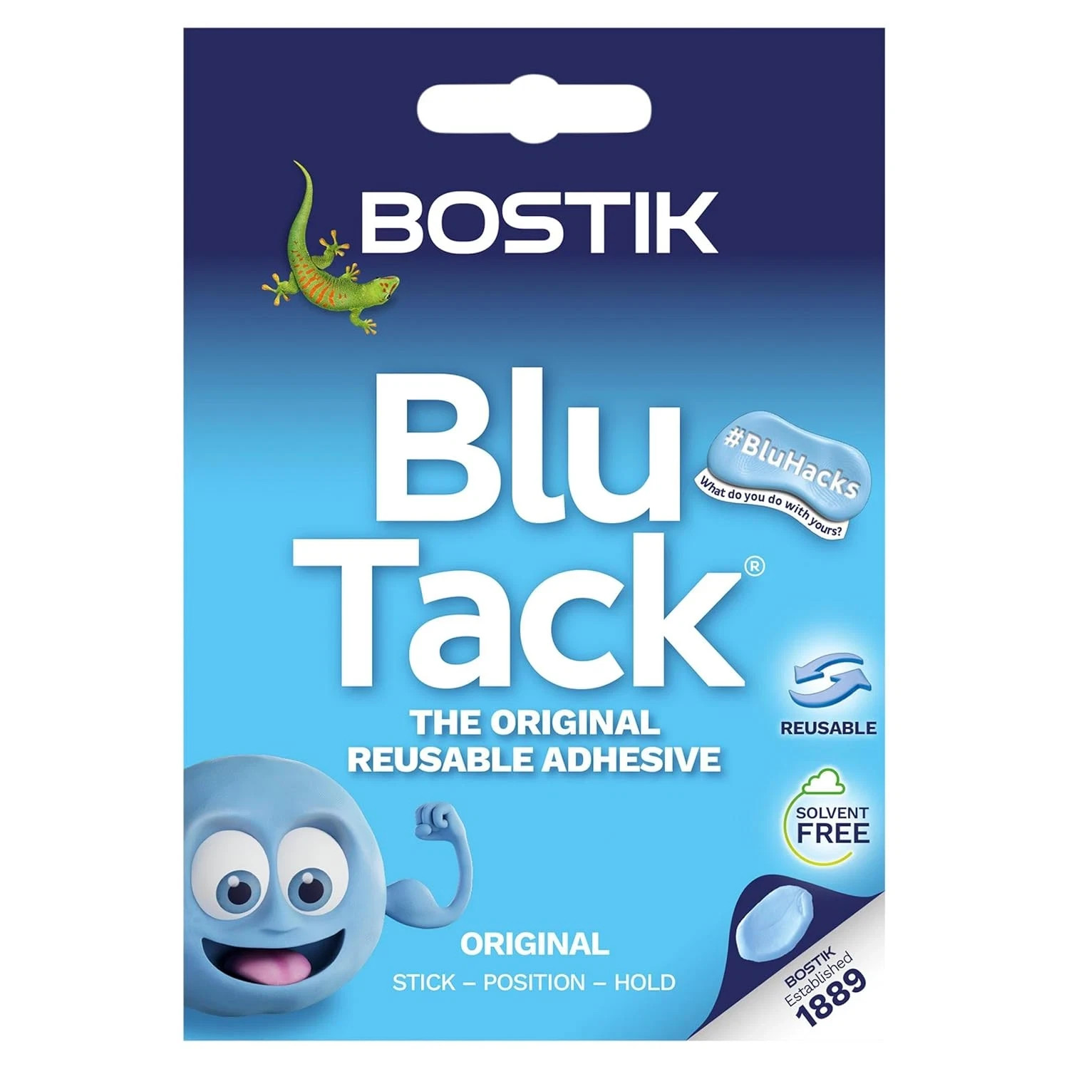 Blu Tack, Multipurpose Reusable Adhesive, Clean, Safe & Easy to Use, Non-Toxic