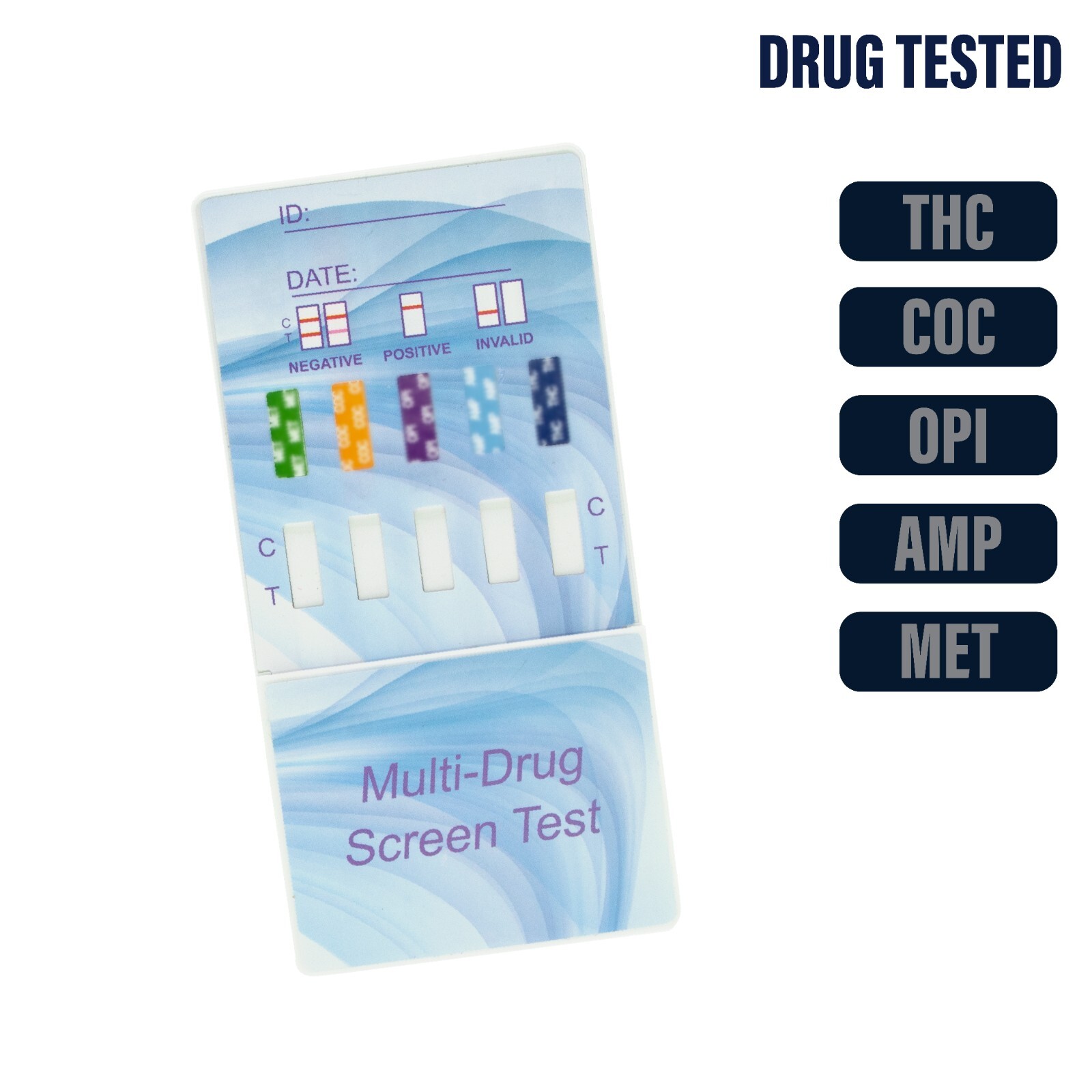 5 Pack 5 Panel Drug Testing Kit - Test for 5 Drugs Home or Work - Free Shipping!