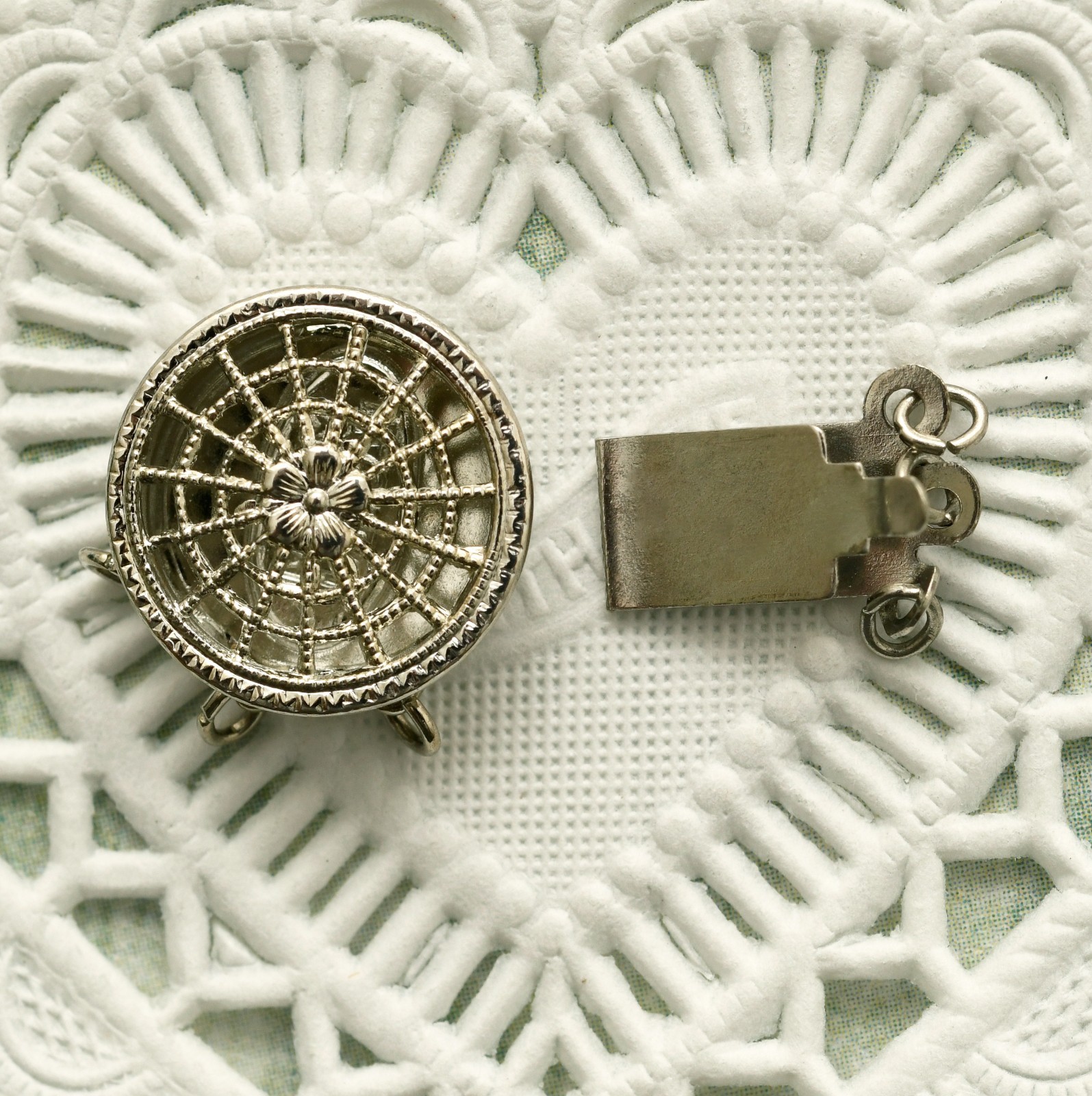 Vintage SIGNED Miriam Haskell Bracelet Necklace Clasp Jewelry Making Repair Part