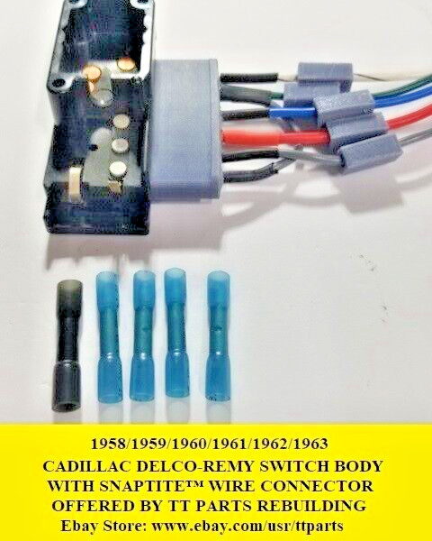 1958/59/60/61/62/63 CADILLAC HEADLIGHT SWITCH BODY WITH REPAIR CONNECTOR