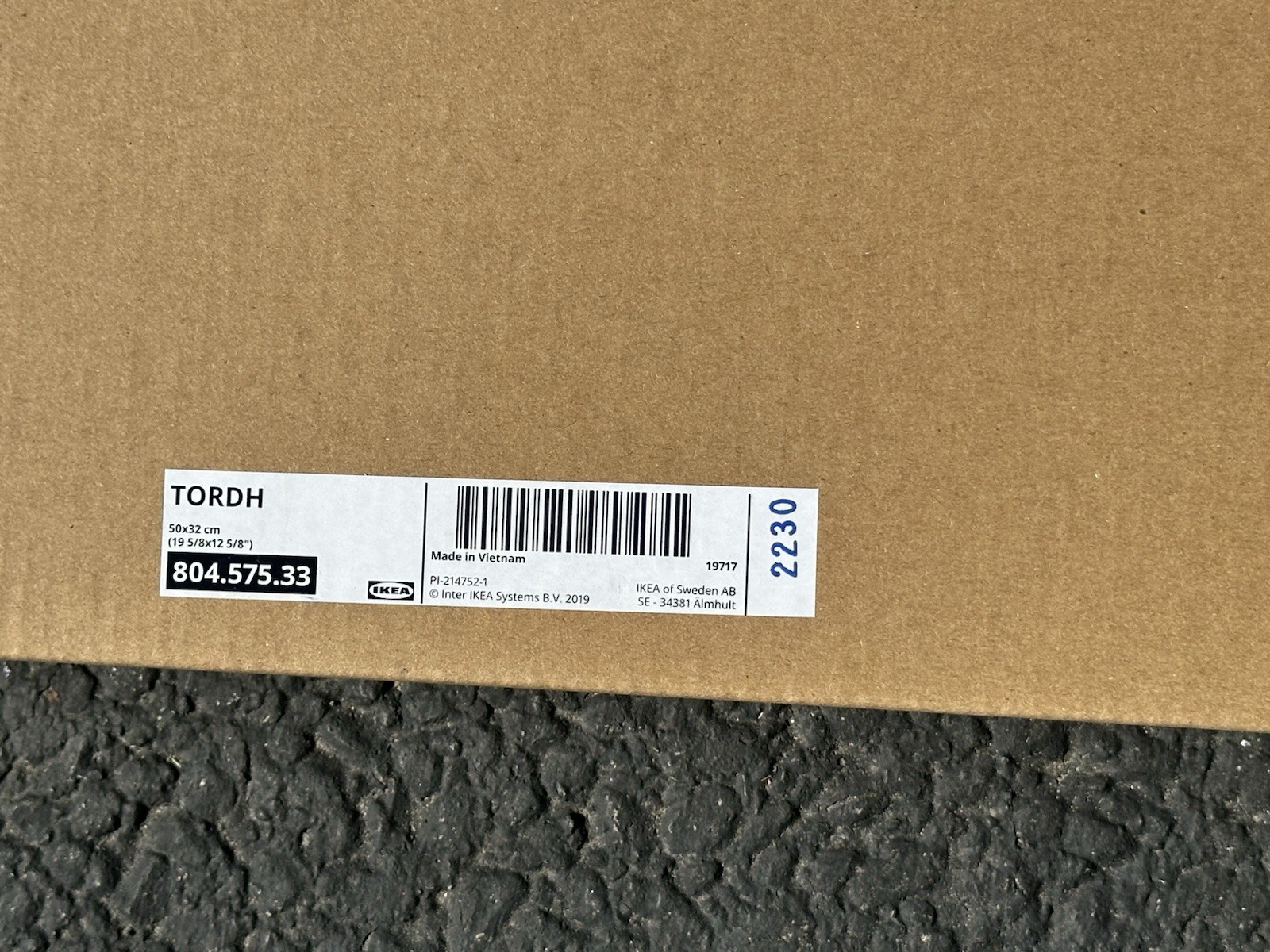 Ikea TORDH Shelf Outdoor Brown Stained 19 5/8" x 12 5/8" 804.575.33