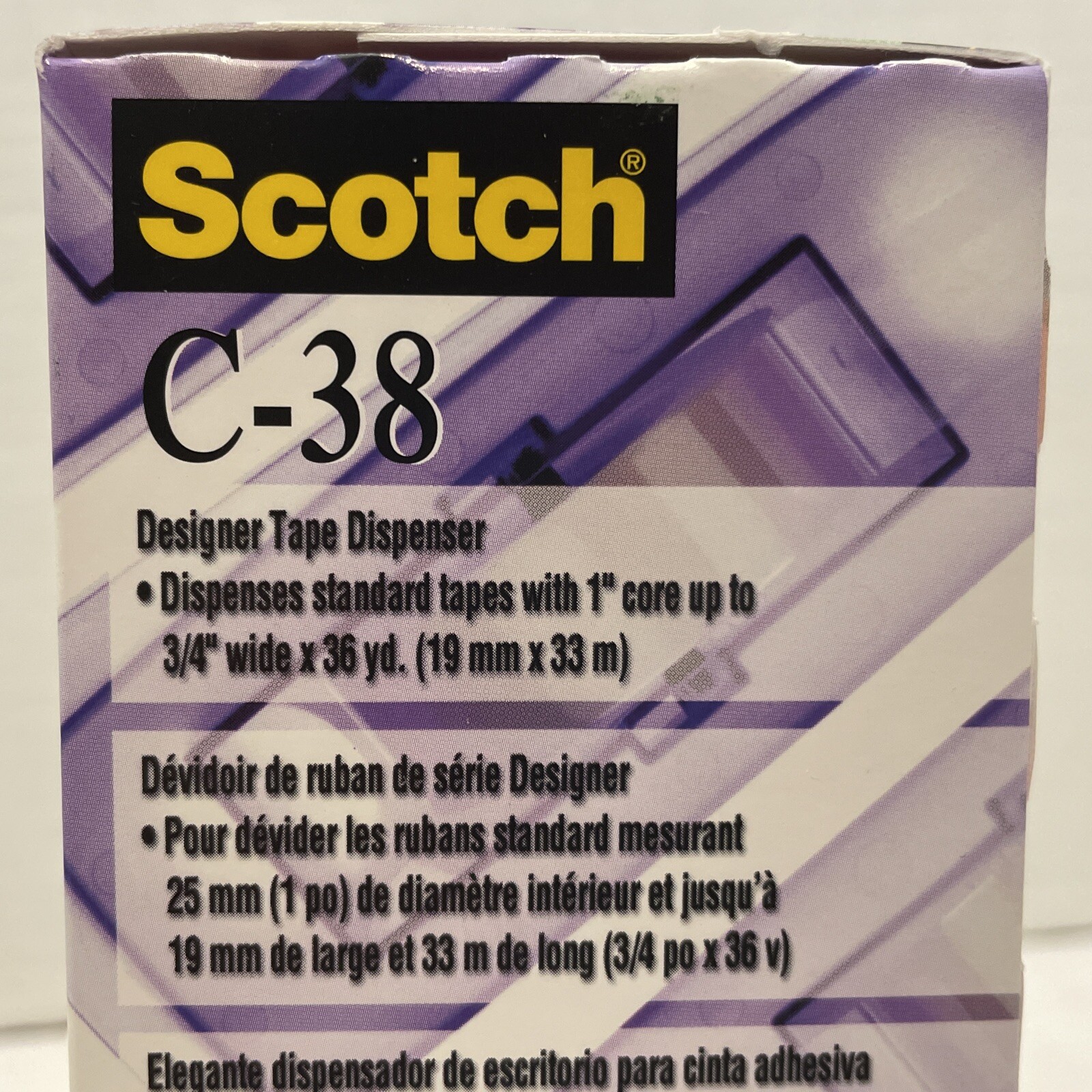 New*Weighted Scotch Standard Size Transparent Red Tape Dispenser*C-38