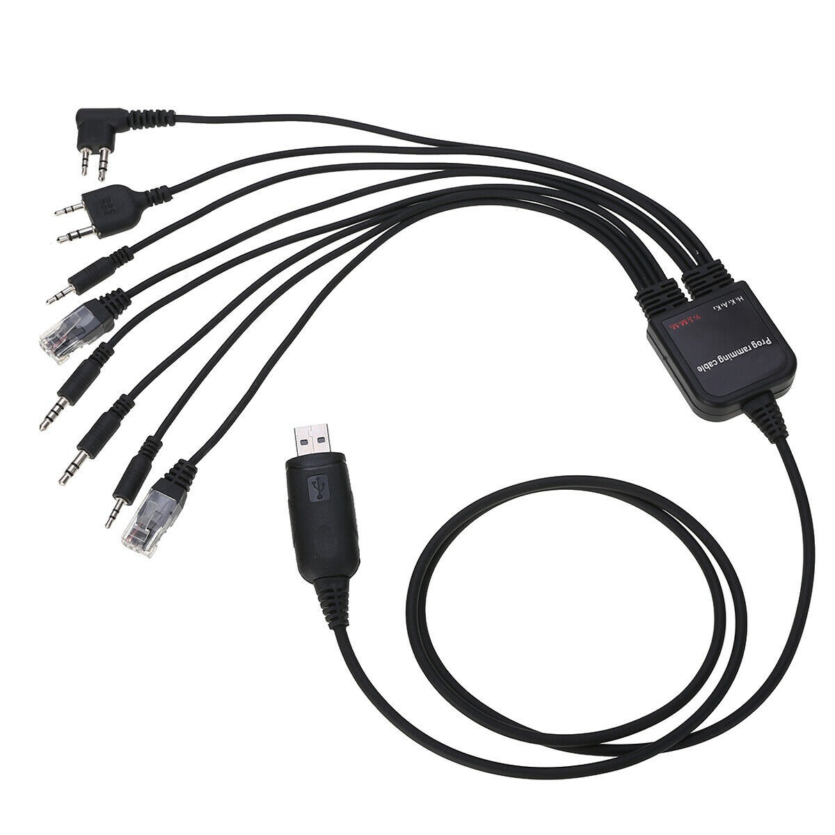 8 in 1 USB Programming Cable+Software CD For Motorola Baofeng Kenwood HYT Radio