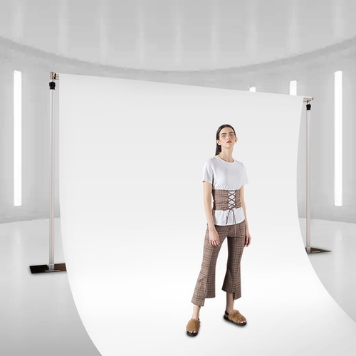 DOUBLE CROSS BAR ADJUSTABLE QUICK BACKDROP KIT 10 FT x 10 FT PIPE WITHOUT DRAPE