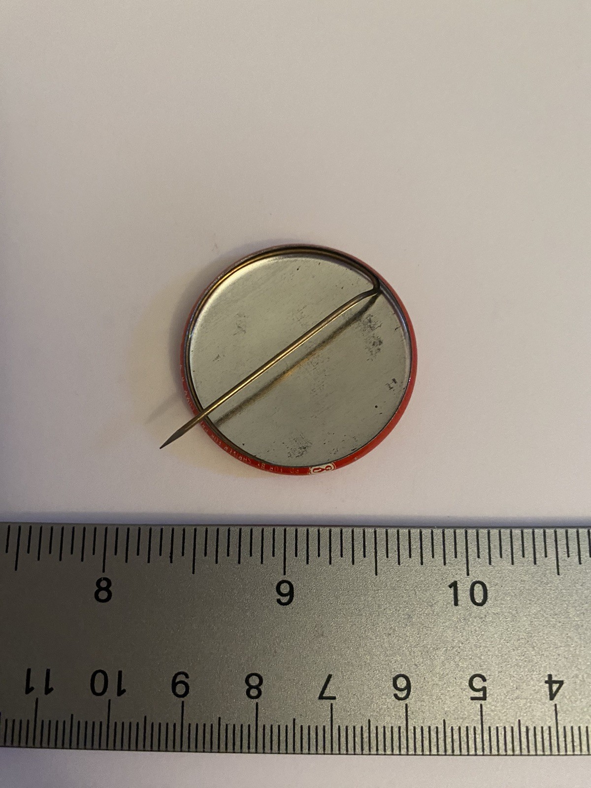 Shriver Pin Back Button P160