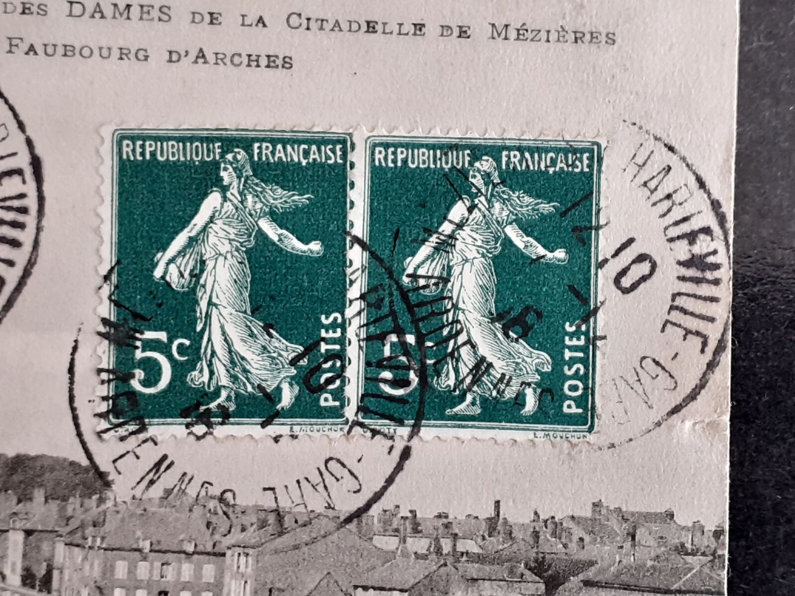 France - 1908 - Postcard from Meziers Charleville to Rosenheim - MeF. Mi 116