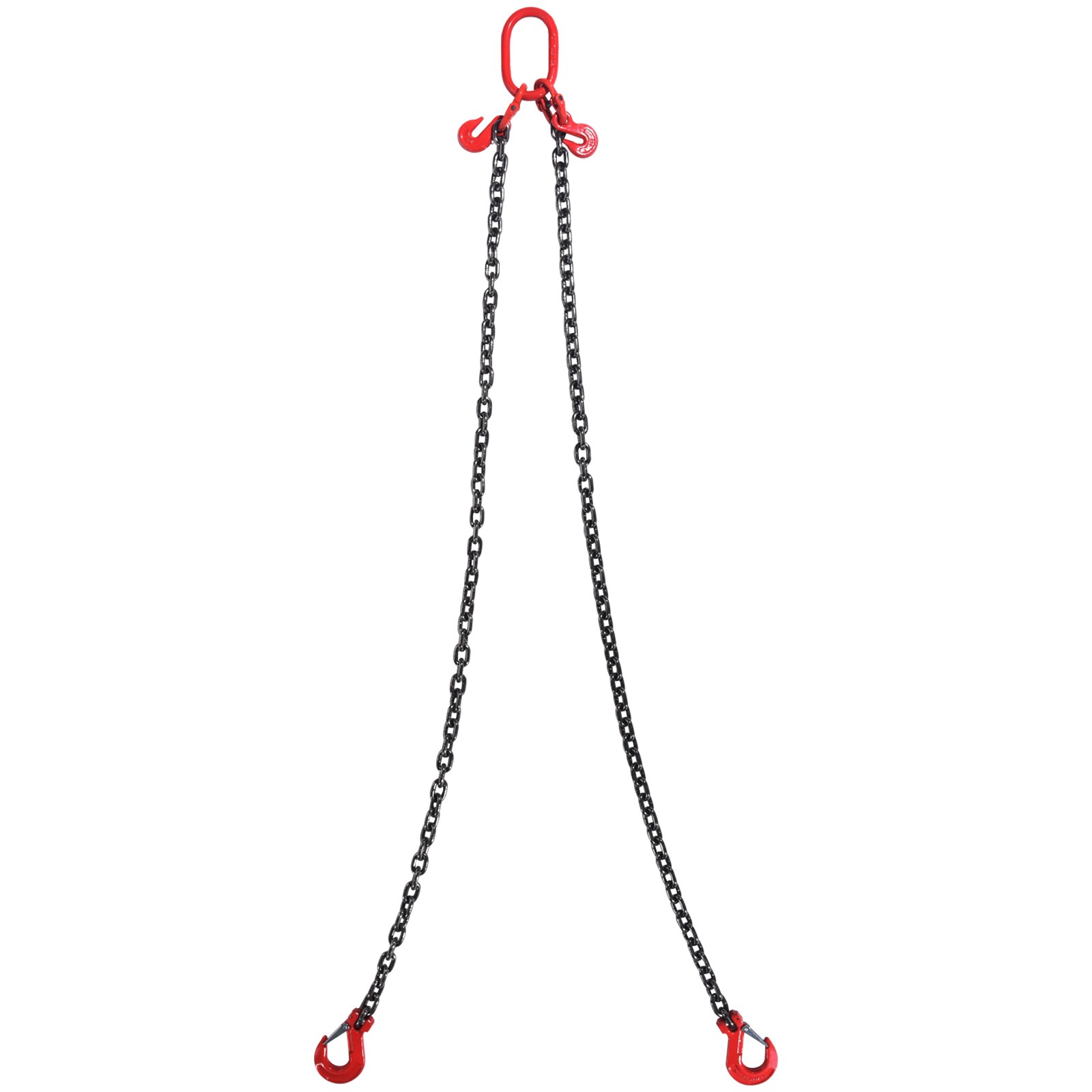 VEVOR 3/8" x 6' Chain Sling 2 Legs G80 Lifting Chain with Grab Hooks 11000 lbs
