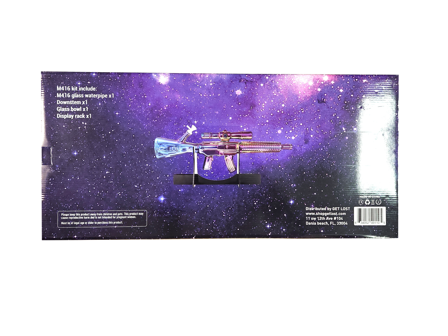 M416 Glass Waterpipe by GET LOST (Compact Rainbow)