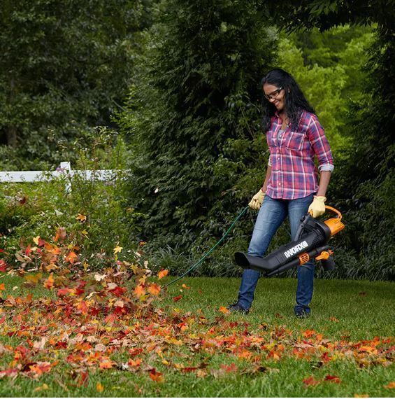 WG509 Worx TRIVAC 3-In-1 Electric Leaf Blower/Mulcher/Vacuum with Metal Blade-OB