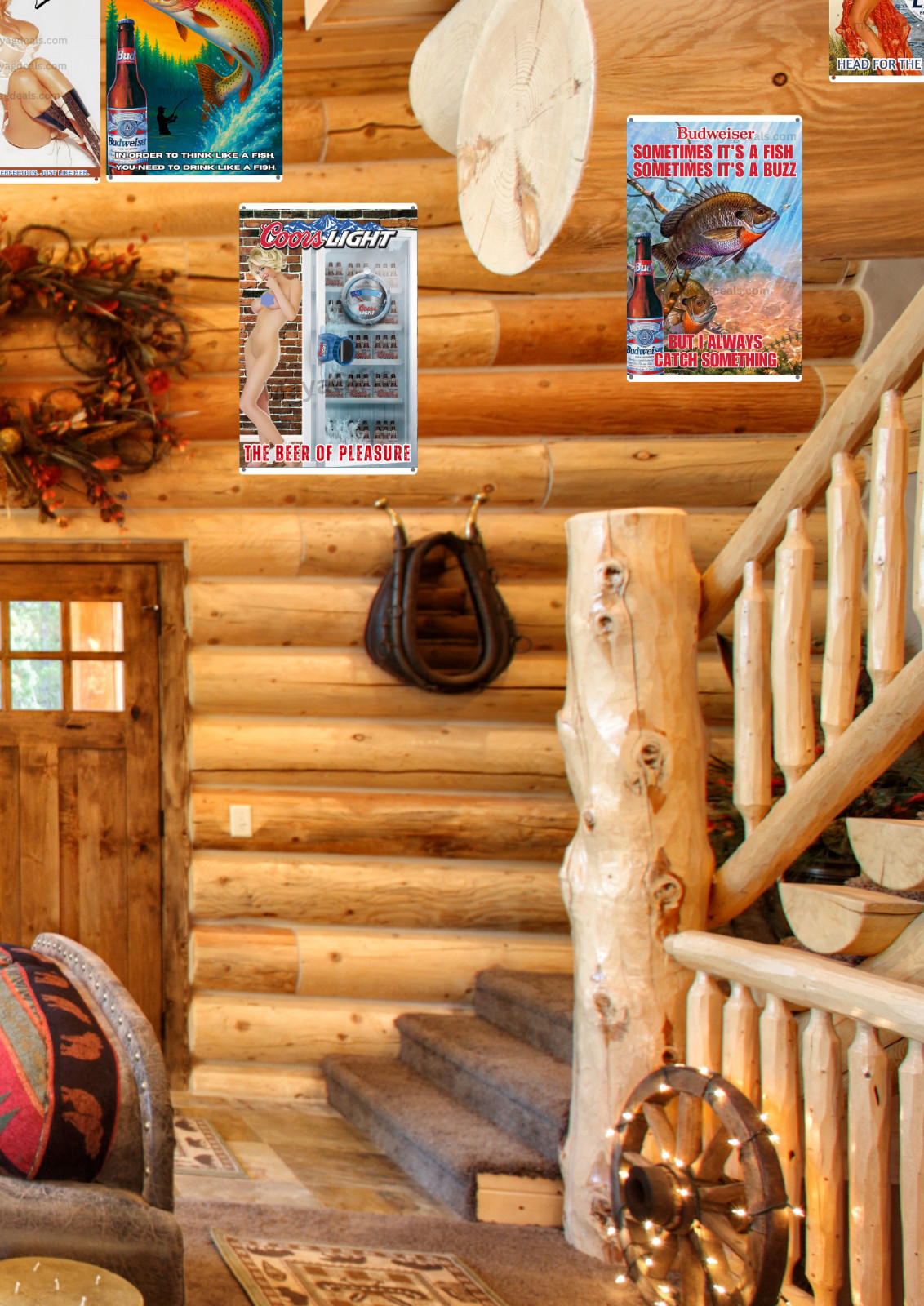 Ice Cold Miller Lite Beer Metal Sign Sexy Girl - Man Cave Bar Wall Decor Read De