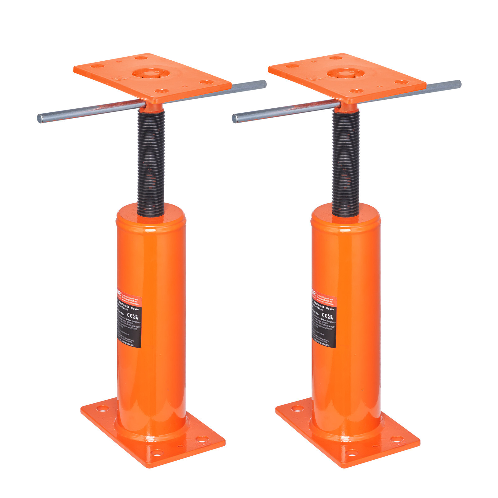 VEVOR 2PCS Adjustable Floor Jack Post House Floor Leveling Lift 12"-16" Height
