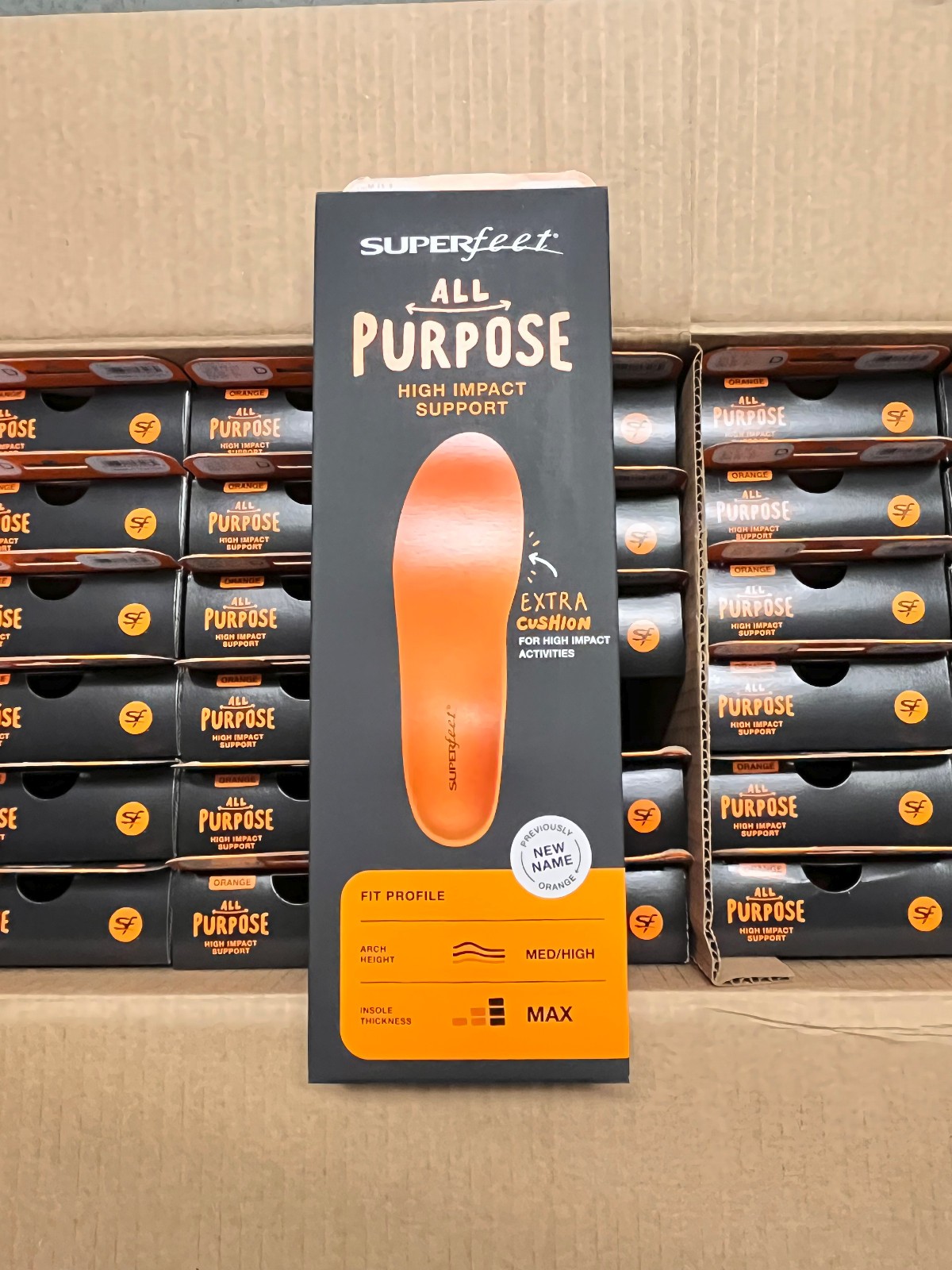 Superfeet All purpose Orange  Insoles inserts  SIZE D M 7.5-9 / W 8.5-10