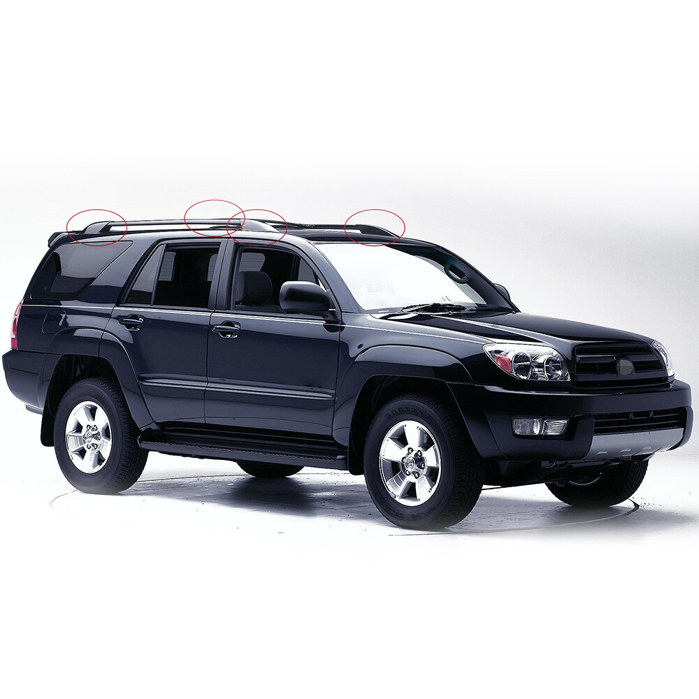 Fit For Toyota 4Runner 2003-2009 4Dr Roof Rack Bar Rail End Cover Shell Cap 4PCS