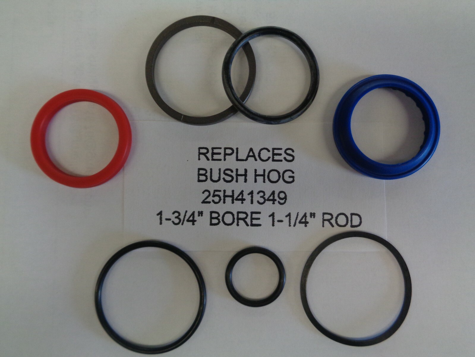 Replaces Bush Hog 25H41349 seal kit (1-3/4" bore X 1-1/4" Rod) See description