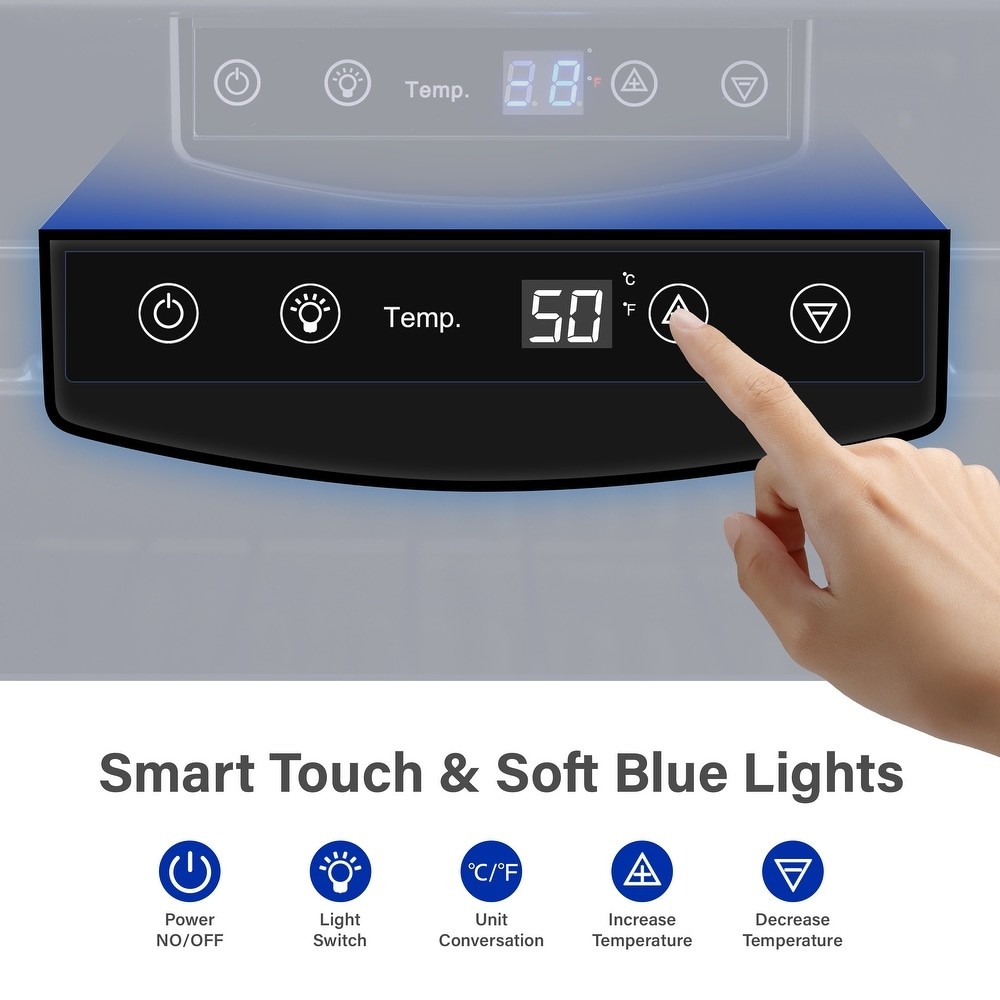 YEEGO 18.8 IN. W 32-BOTTLE FREESTANDING WINE COOLER MINI - Scratch & Dent