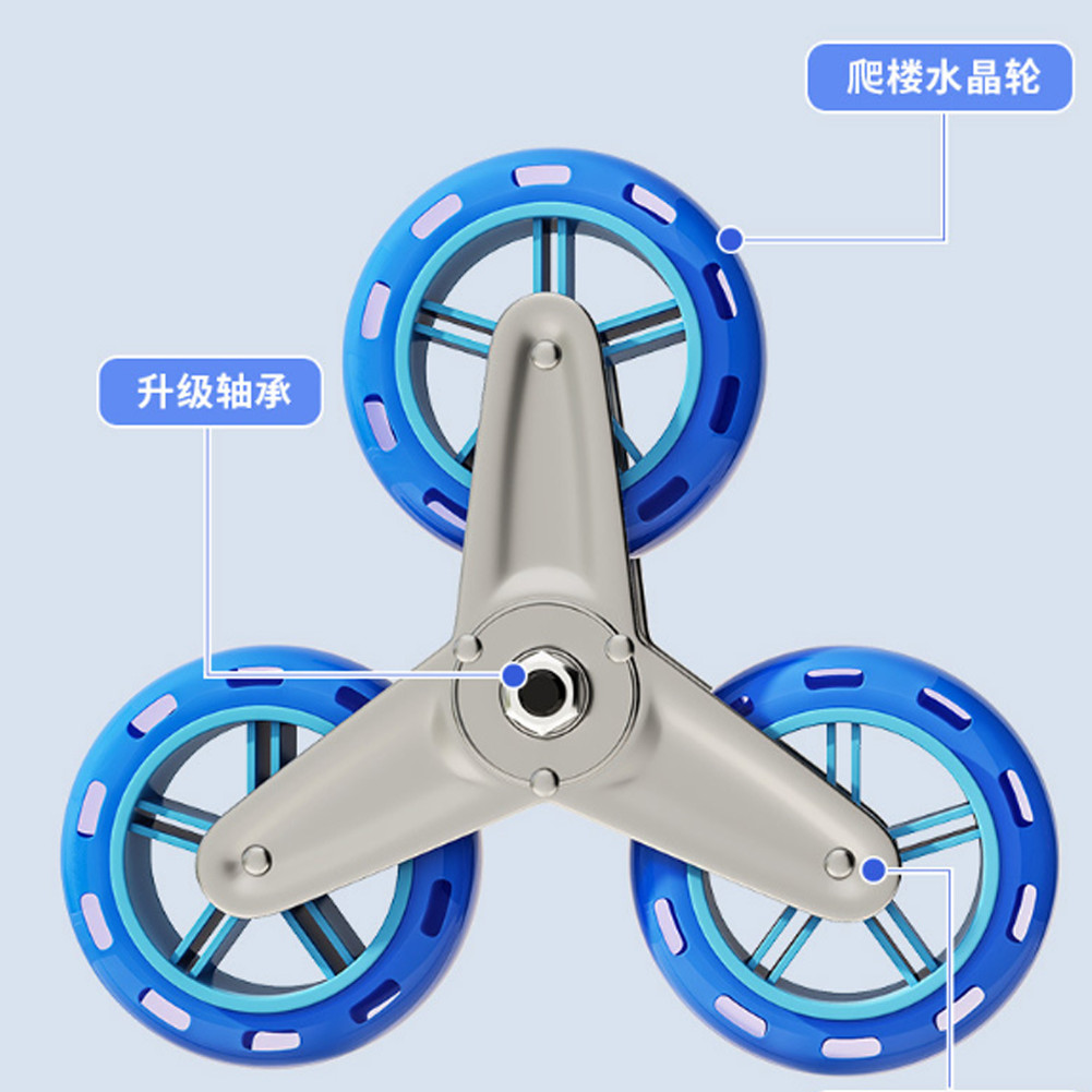 330 lbs Stair Climbing Cart Heavy Duty Folding Hand Truck Dolly 6 Wheels + Rope