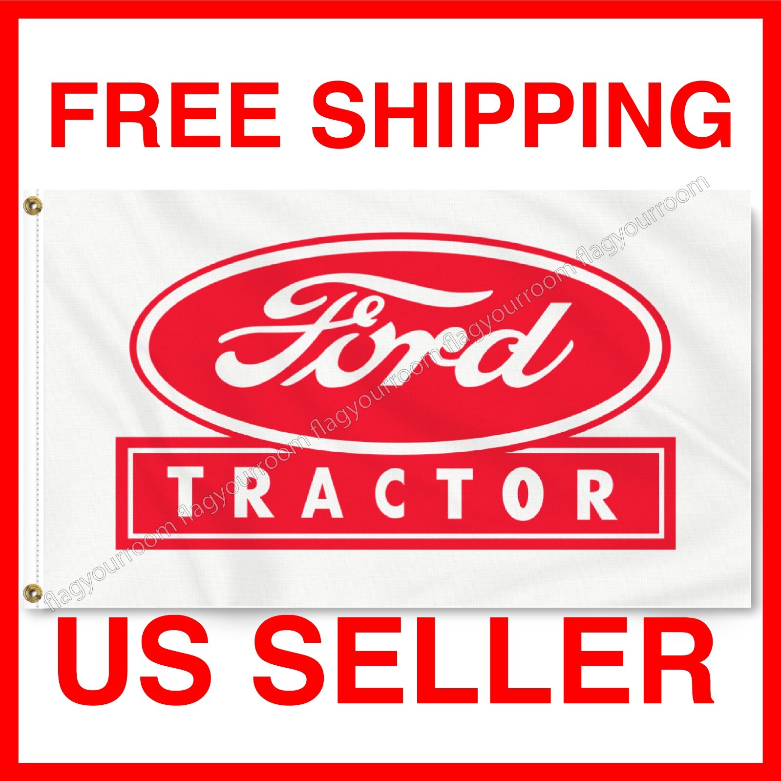Ford Tractor USA Flag 3x5 FT Banner NEW Tractor Quality Farm Fast FREE Shipping