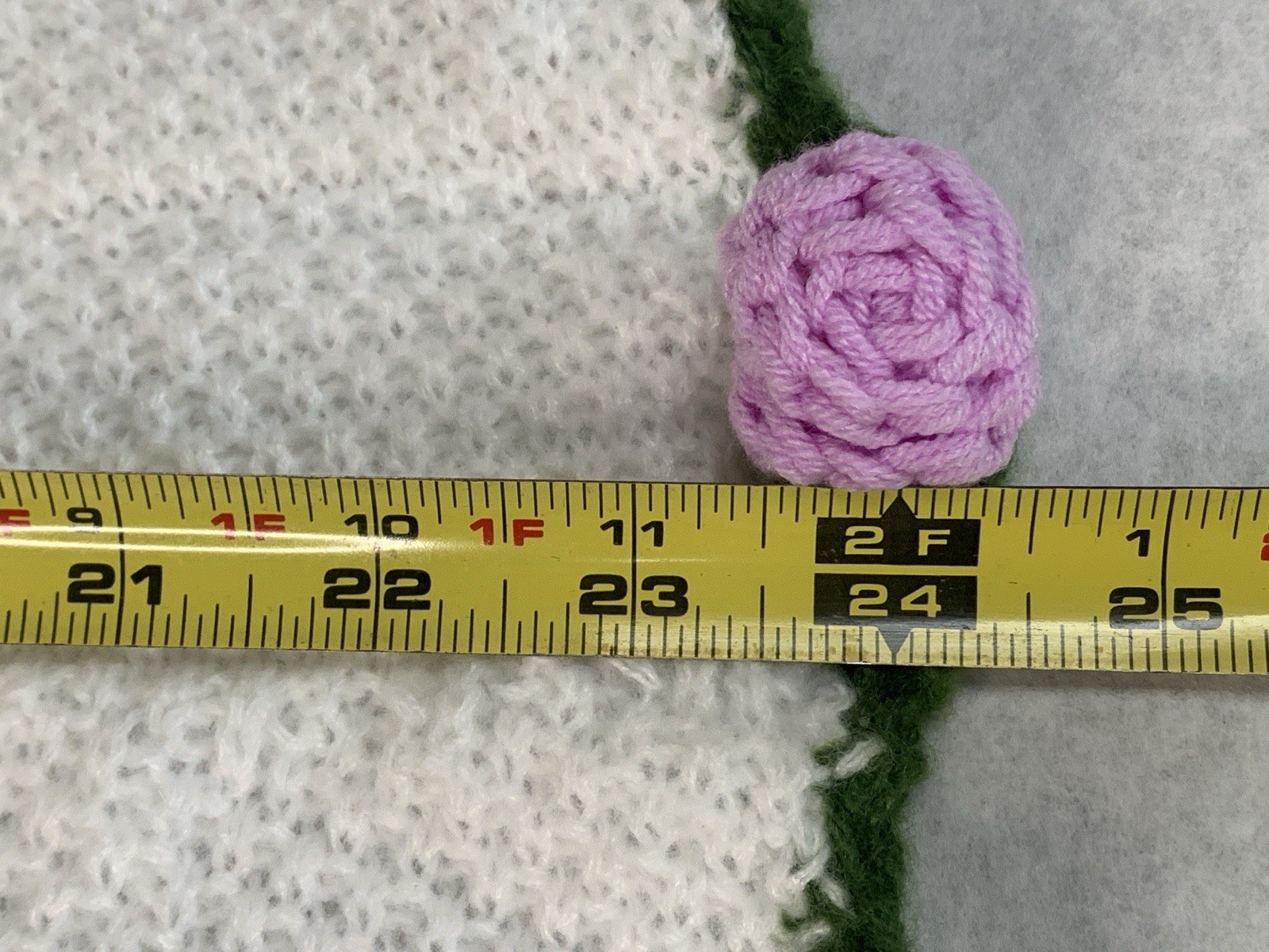 Crochet Purple Tulip Flower Bouquet Throw Blanket Handmade Knitted Ultra Soft