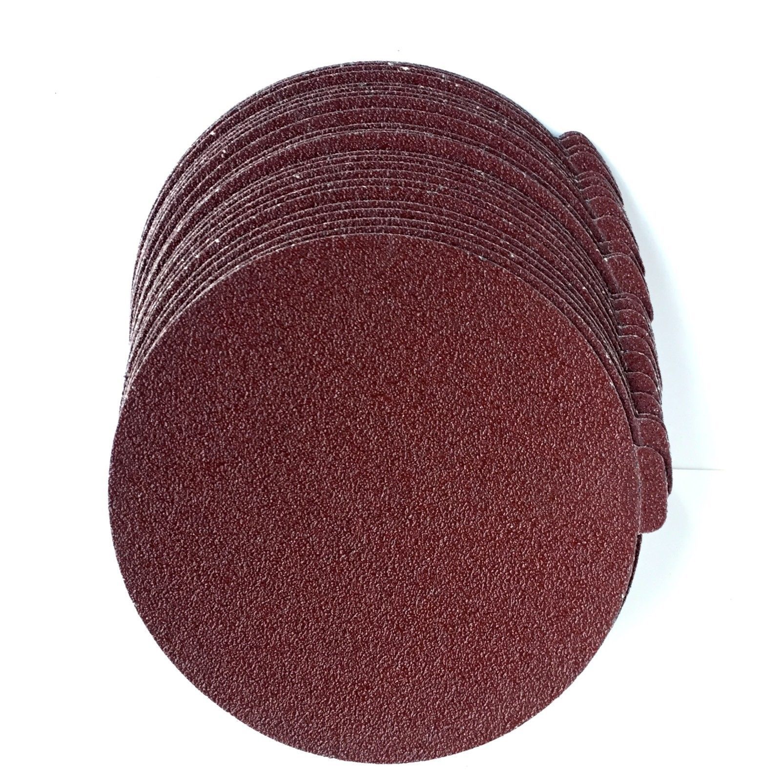 8 Inch Heavy Duty Adhesive Sticky Back Tabbed Sanding Discs (25 Pack, 36 Grit)
