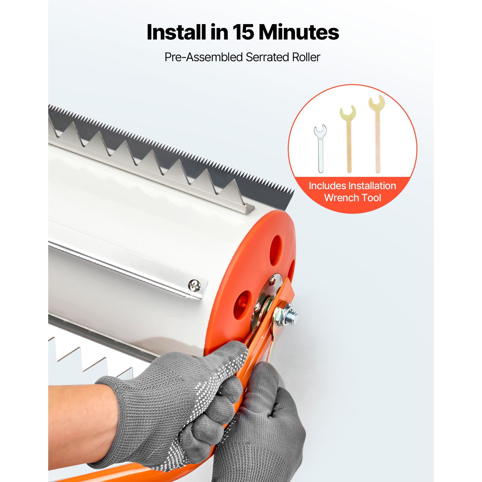 Uimoso Lake Weed Roller and Rake Tool,18ft for Clearing Weeds in Lakes and Ponds