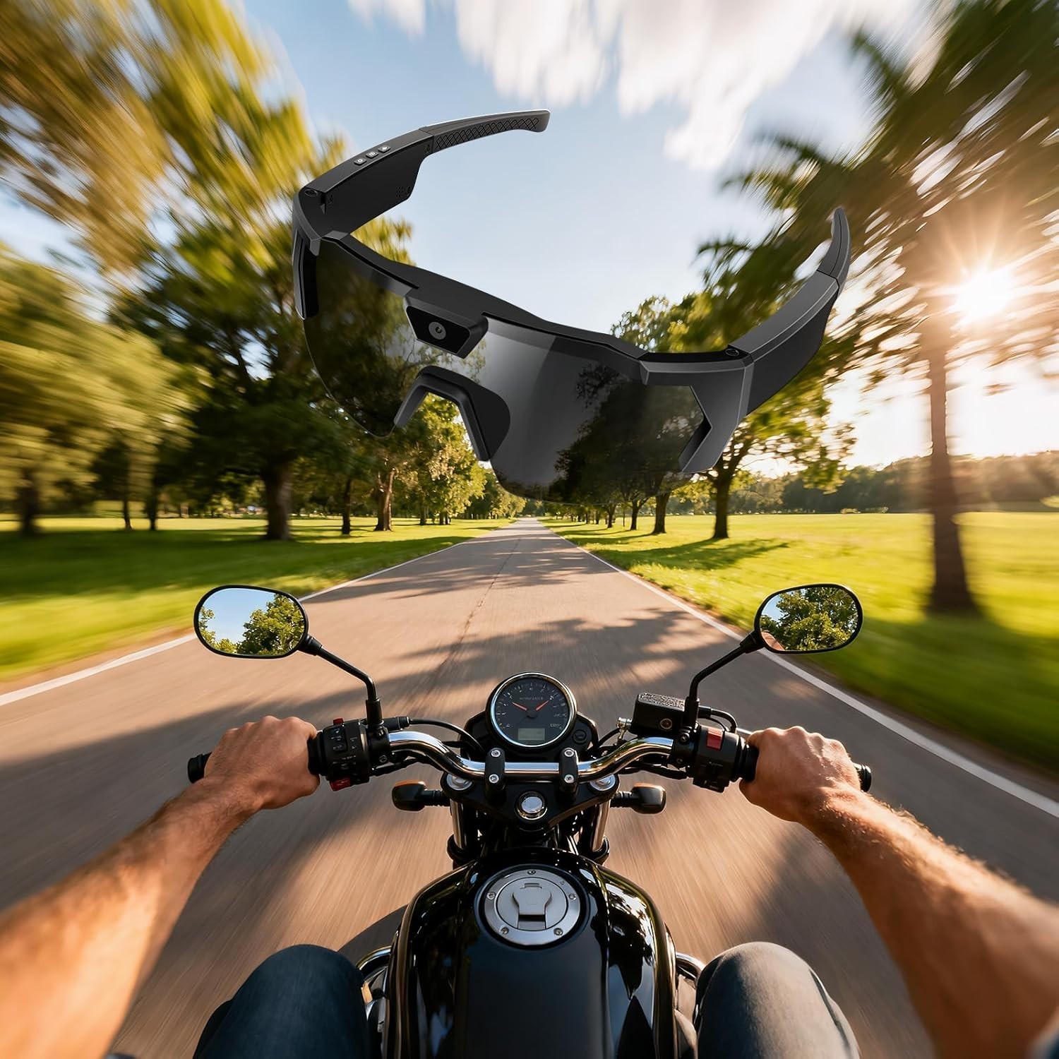 Smart Camera Glasses for Action Sports, HD Video Recording Glasses with 64GB Mem