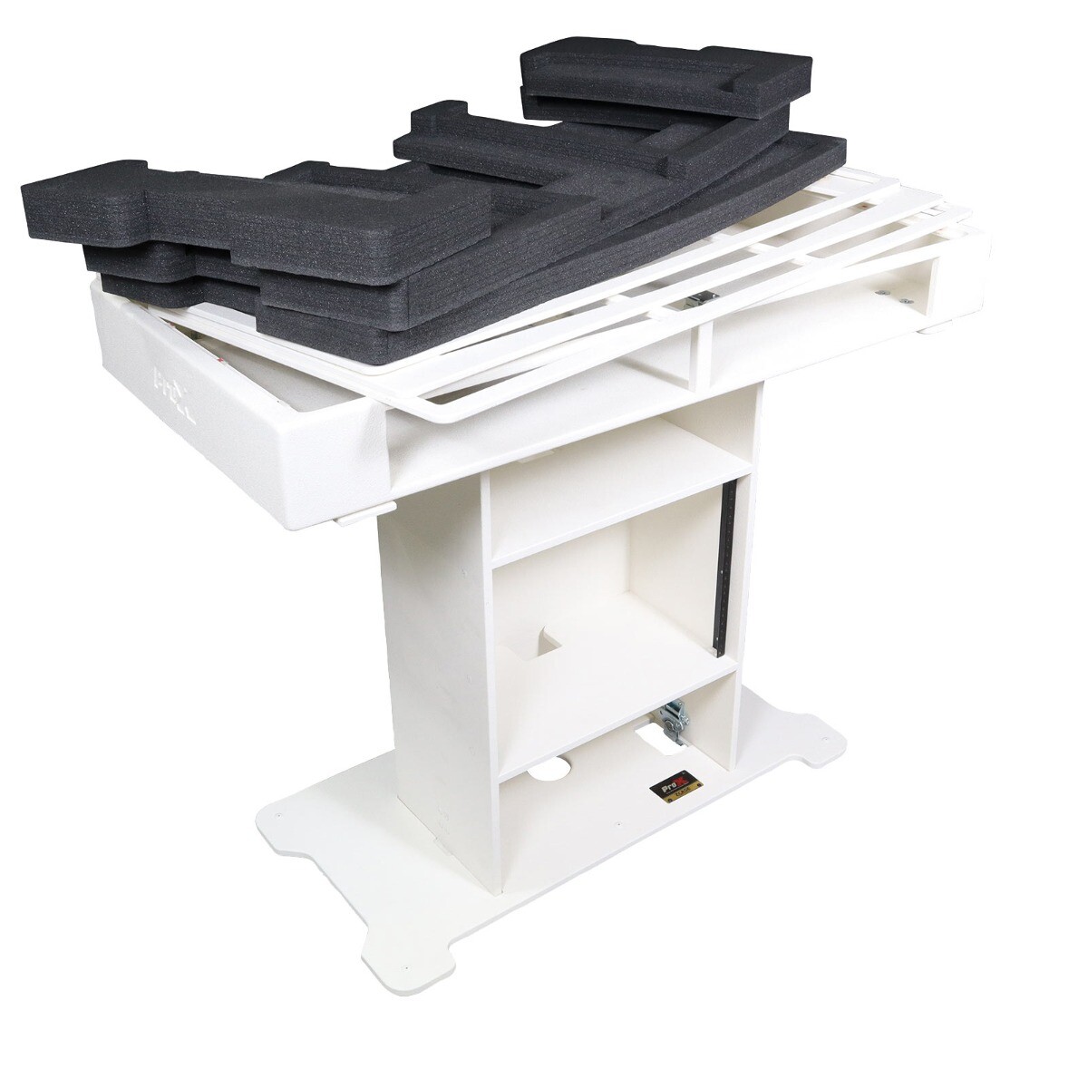 ProX XZF-DJXLCTWCASE DJ Control Tower Frontboard in White w Flight Cases idjnow