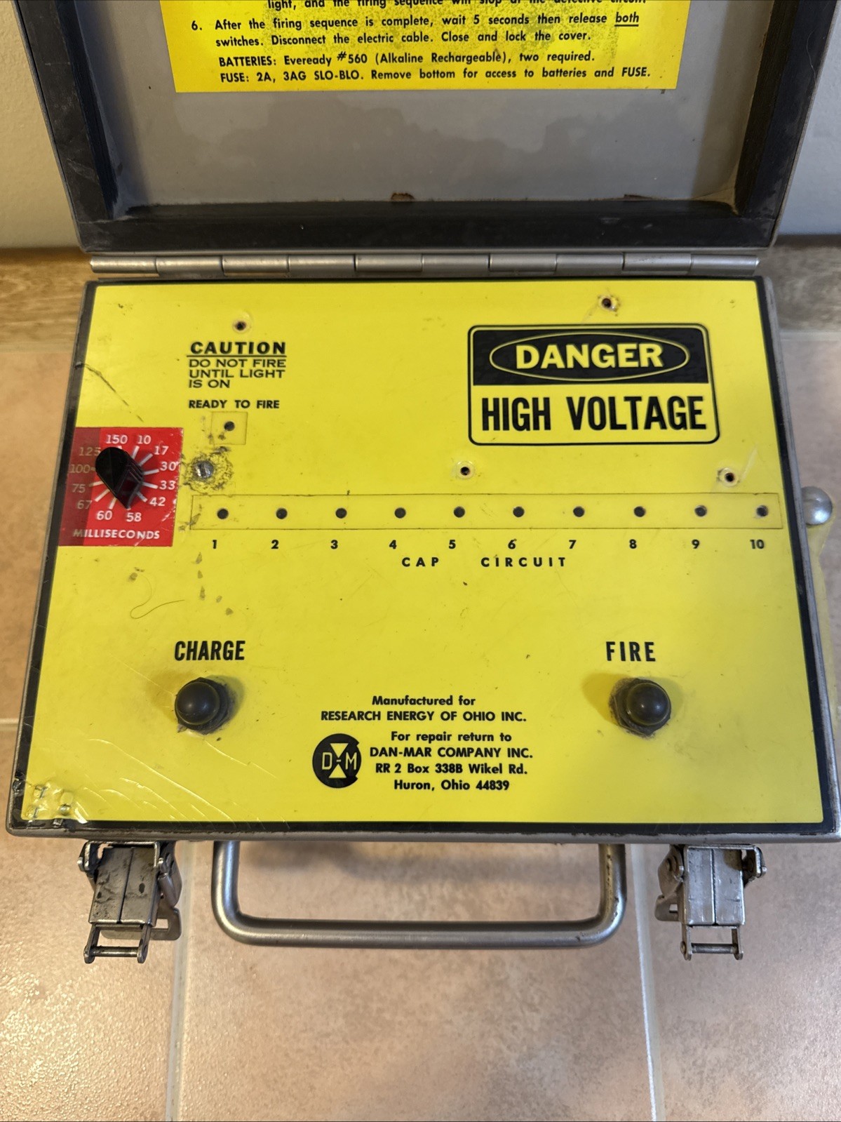 REO BM75- 10z Electric Blasting Machine