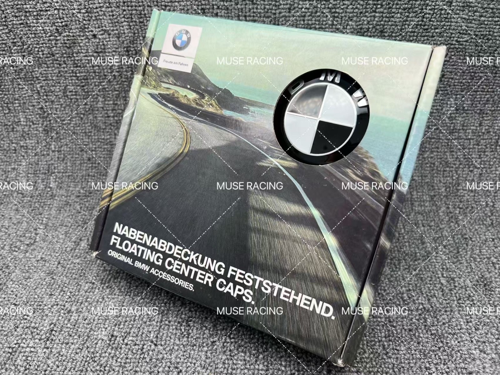 Genuine BMW Black White Floating Alloy Wheel Center 56mm 68mm Hub Caps