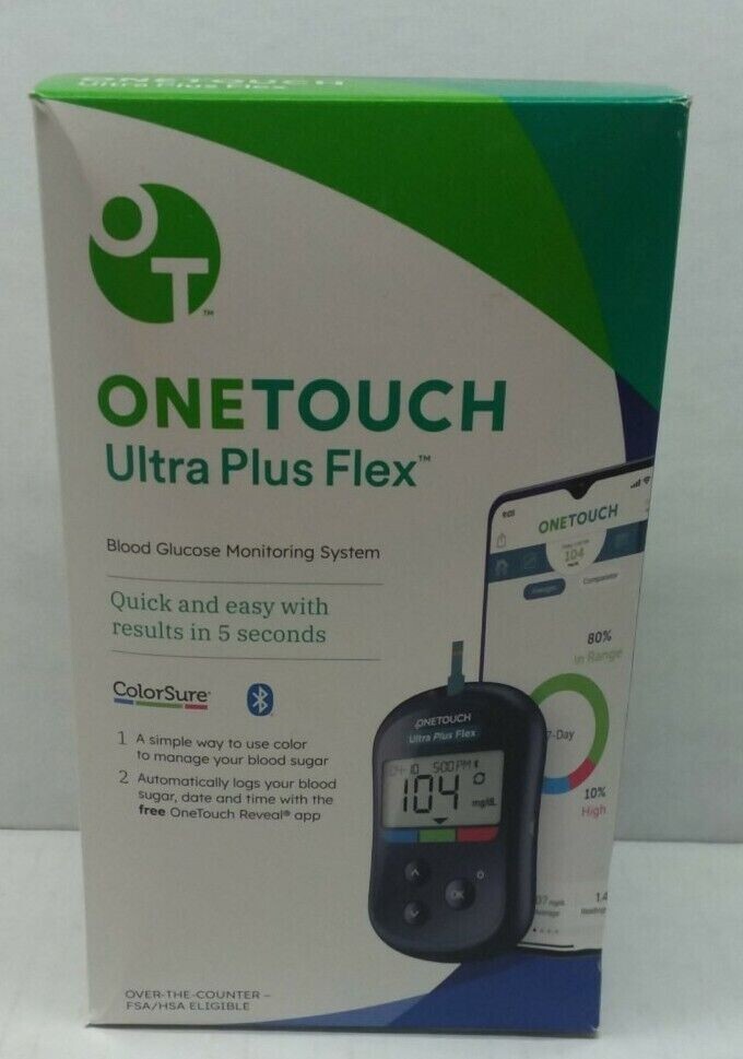 One Touch Ultra Plus Flex Meter Blood Glucose Monitoring System *Free Shipping**