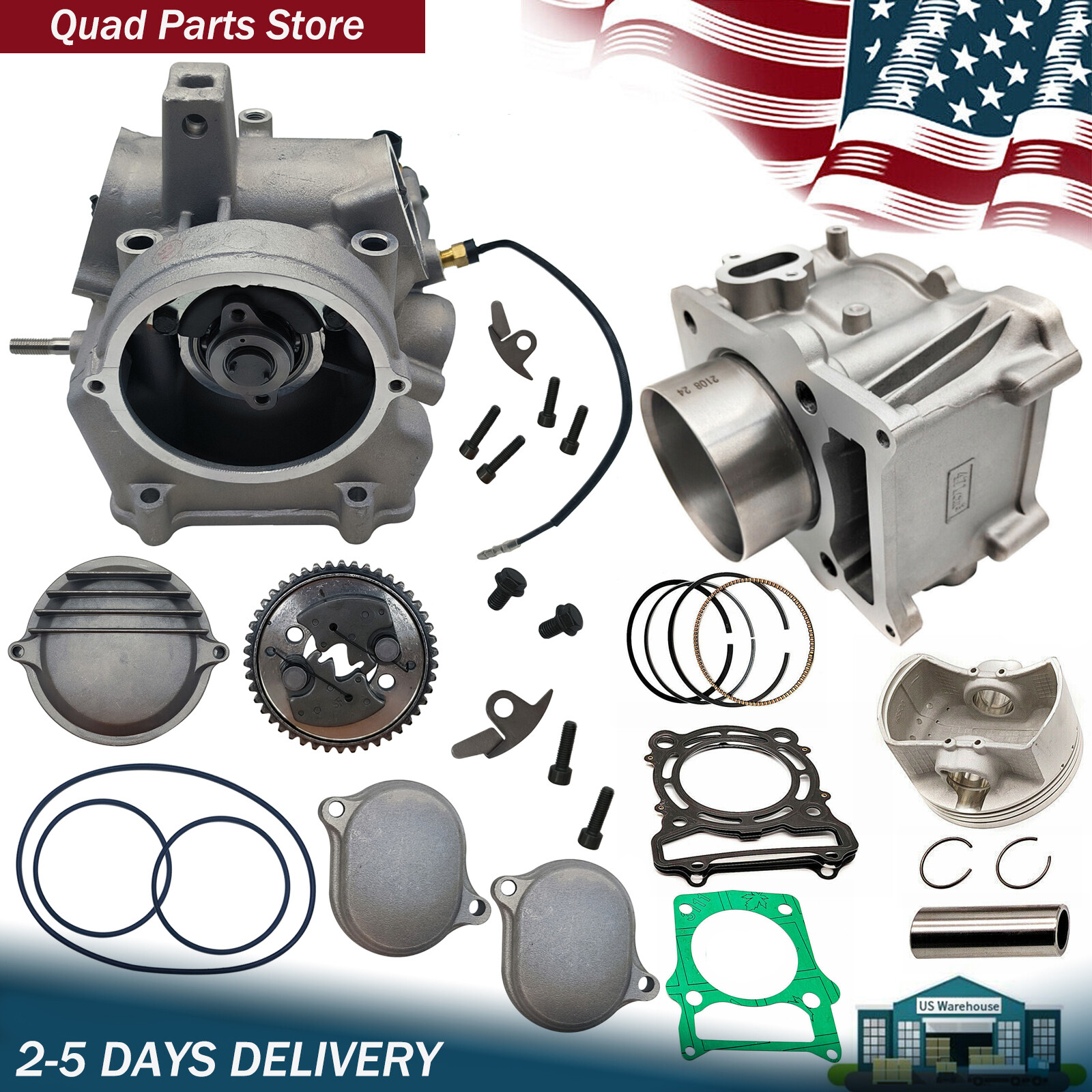 For Hisun 500 UTV Complete Cylinder Head Cylinder Kit EFI/Carb MSU MASSIMO TSC