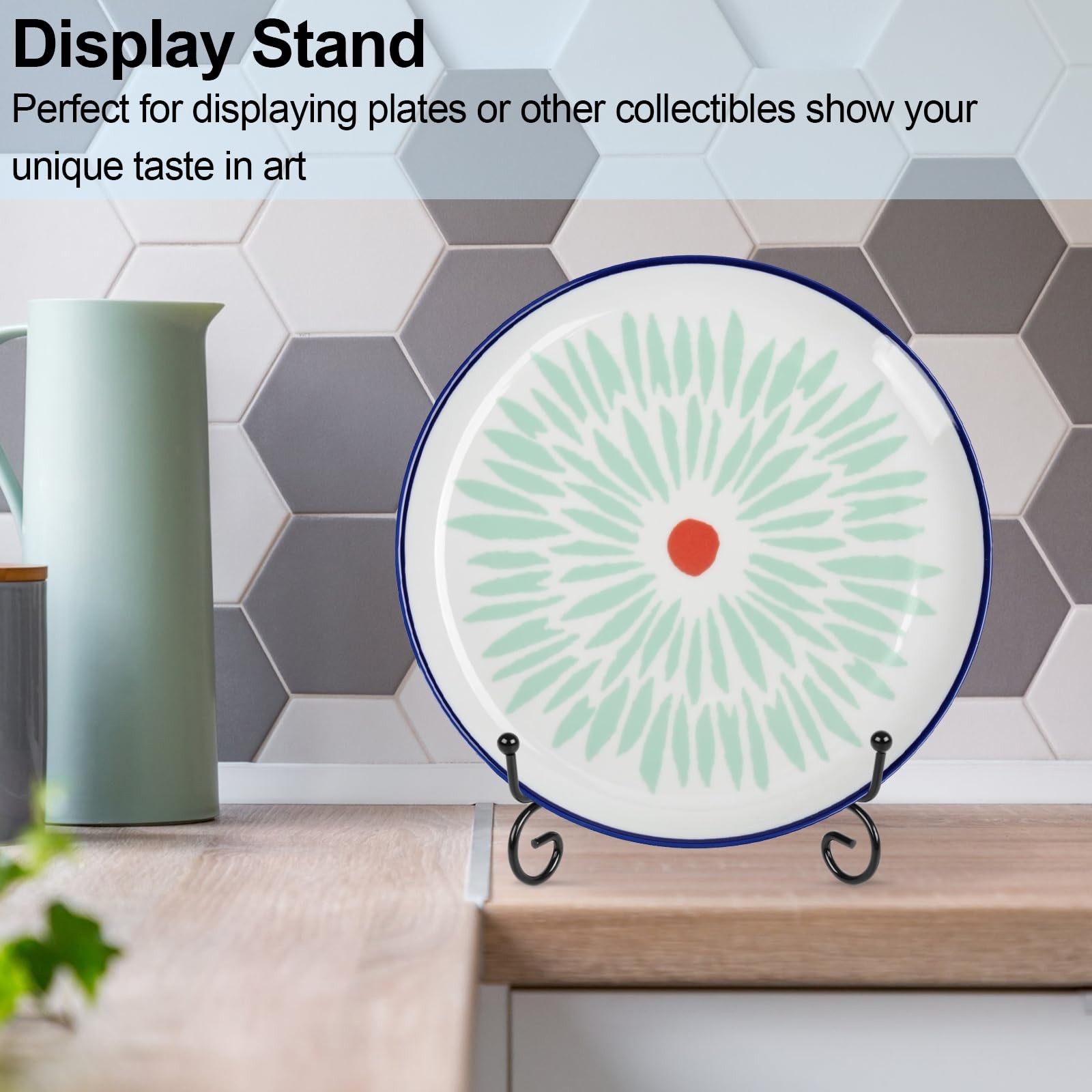 vivinin 4 Pack Plate Stands For Display,Plate Holder 6 '',Picture Frame Stand...